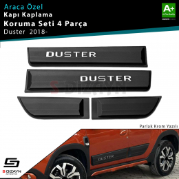 S-Dizayn Dacia Duster 2 Kapı Koruma Seti Parlak Krom Yazılı 4 Prç 2018 Üzeri A+ Kalite