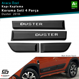 S-Dizayn Dacia Duster 2 Kapı Koruma Seti Mat Krom Yazılı 4 Prç 2018 Üzeri A+ Kalite