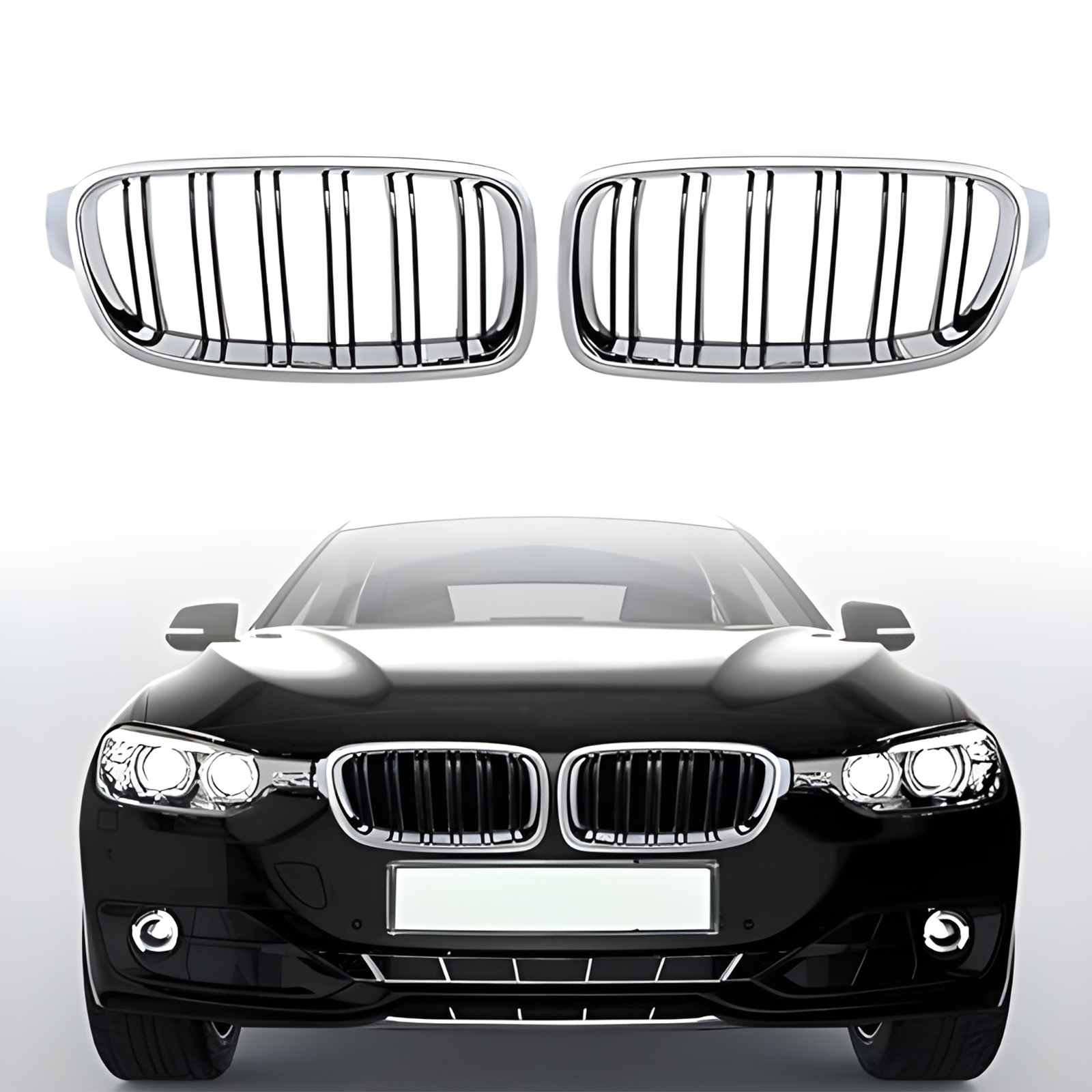 Bmw 3 Series F30/F31/F35 Front Grille Kidney Shiny Chrome M3 Model 2012-2017 1
