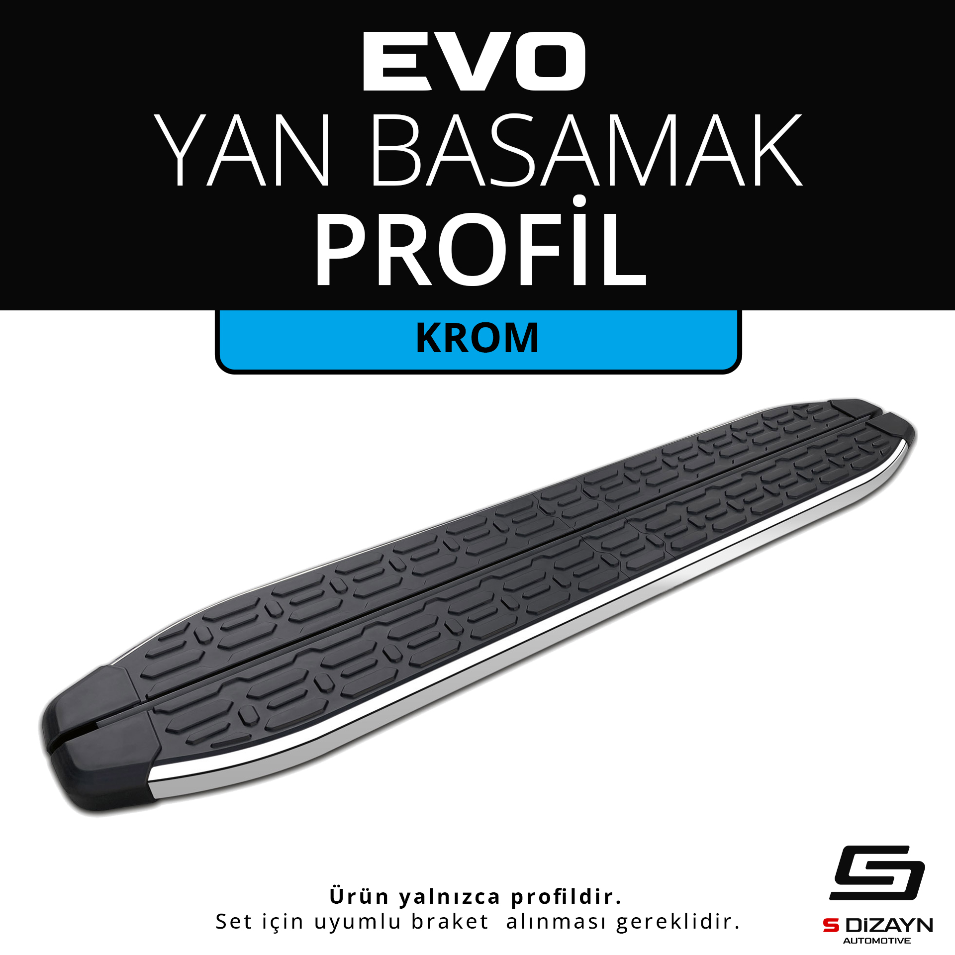 Evo Krom Yan Basamak Profil 153 Cm Etekli 1