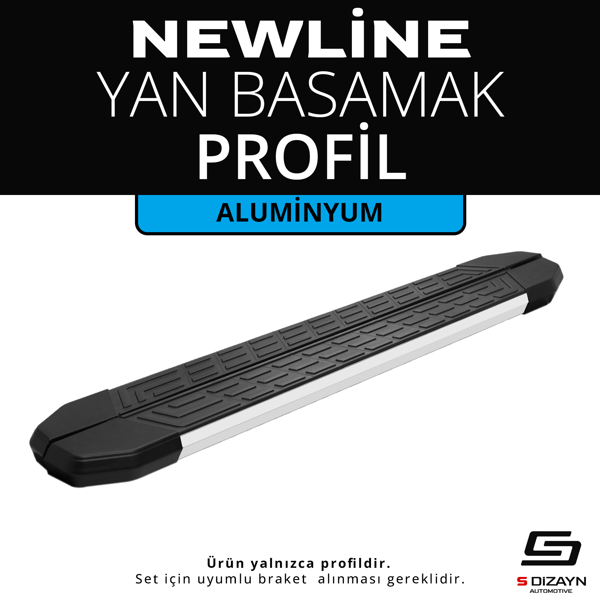 NewLine Aluminyum Yan Basamak Profil 173 Cm 1