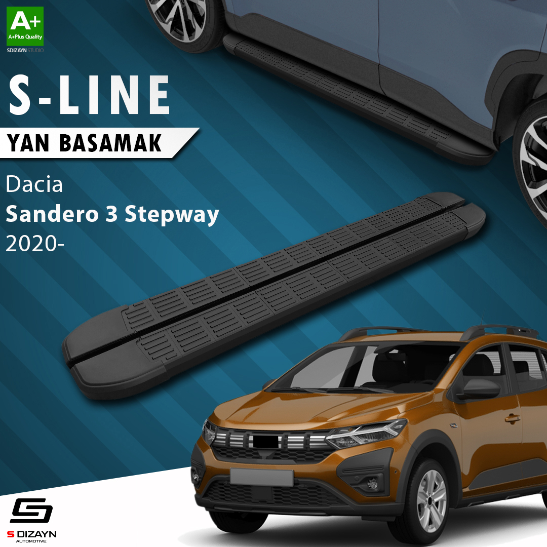 Dacia Sandero 3 Stepway S-Line Black Side Step 183 Cm 2020 After 1