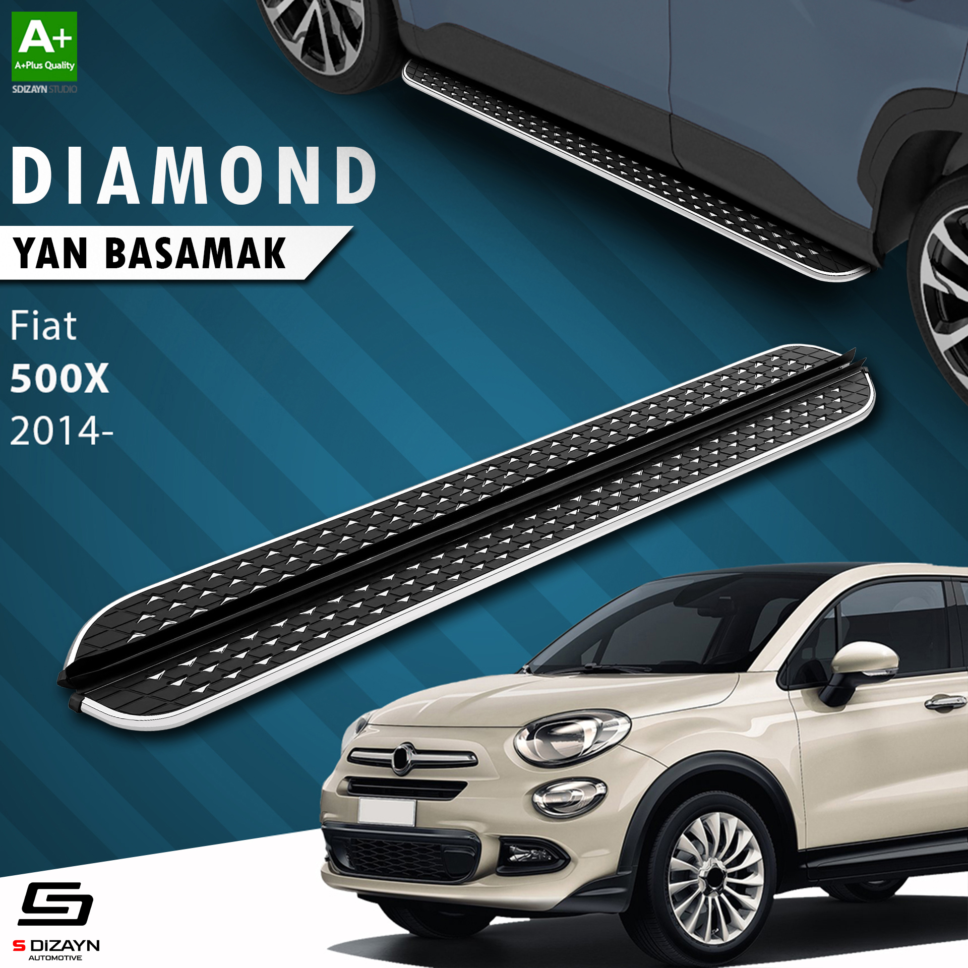 Fiat 500X Diamond Krom Yan Basamak 173 Cm 2014 Üzeri 1