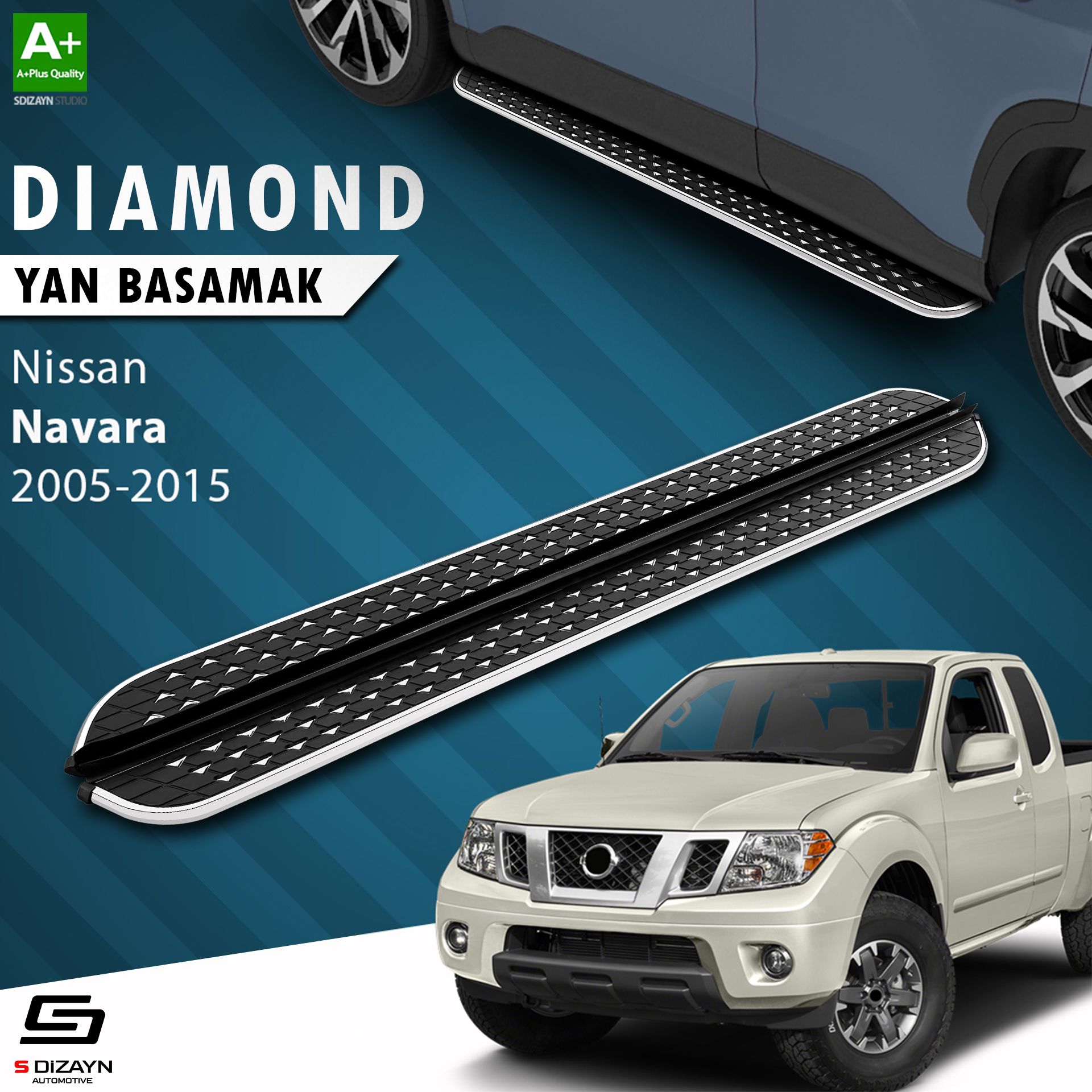 Nissan Navara 2 Diamond Chrome Side Step 203 Cm 2005-2015 1