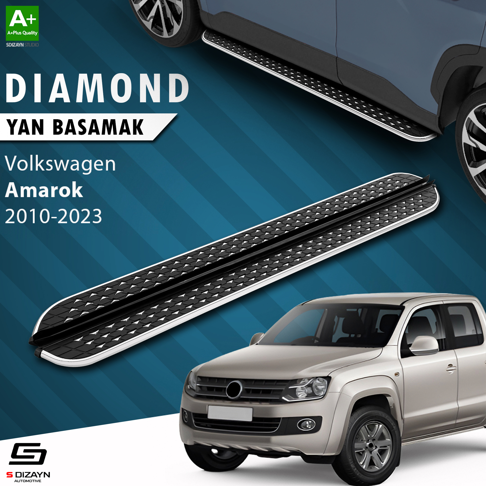 VW Amarok Diamond Krom Yan Basamak 203 Cm 2010-2023 1
