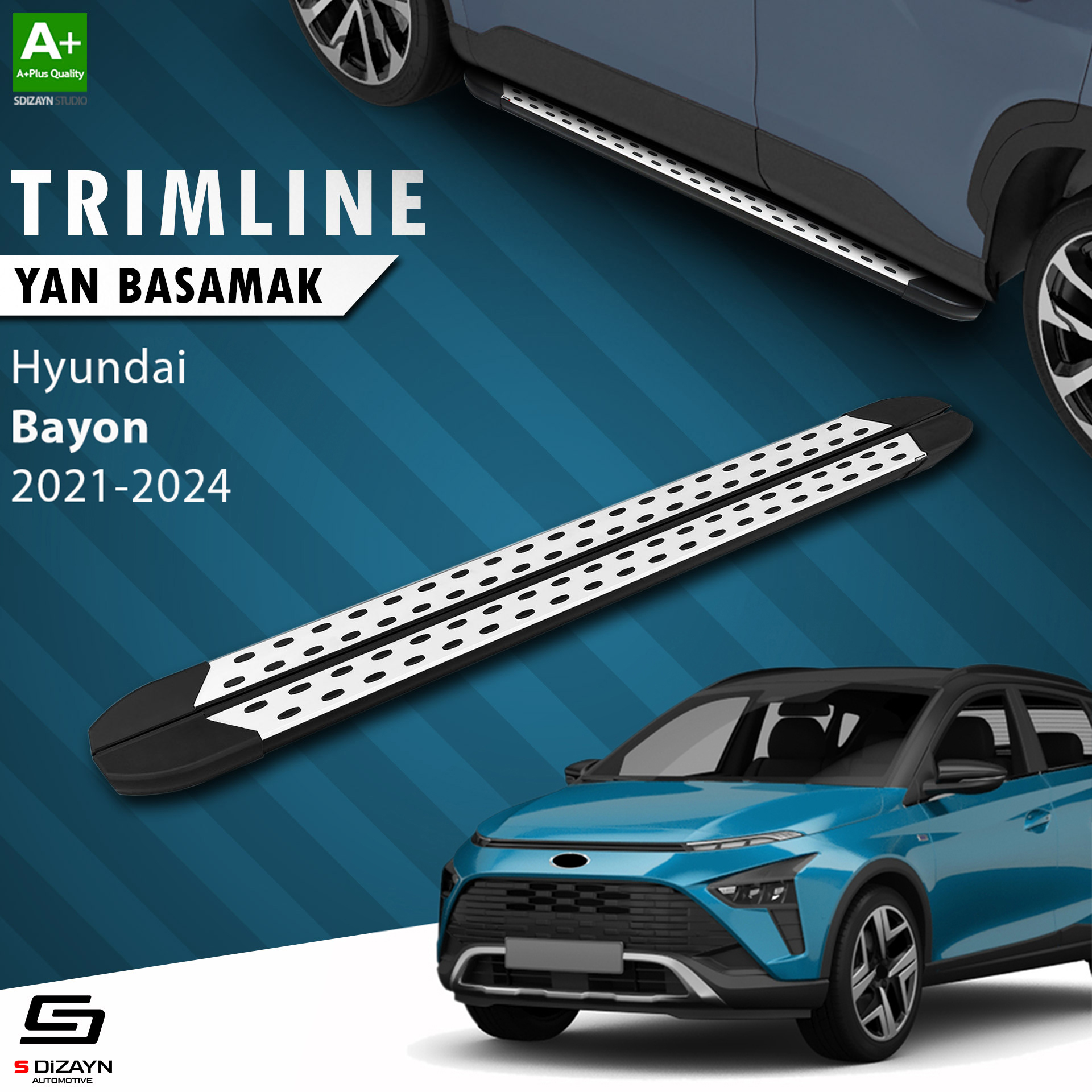 Hyundai Bayon Trimline Gri Yan Basamak 182 Cm 2021 Üzeri 1