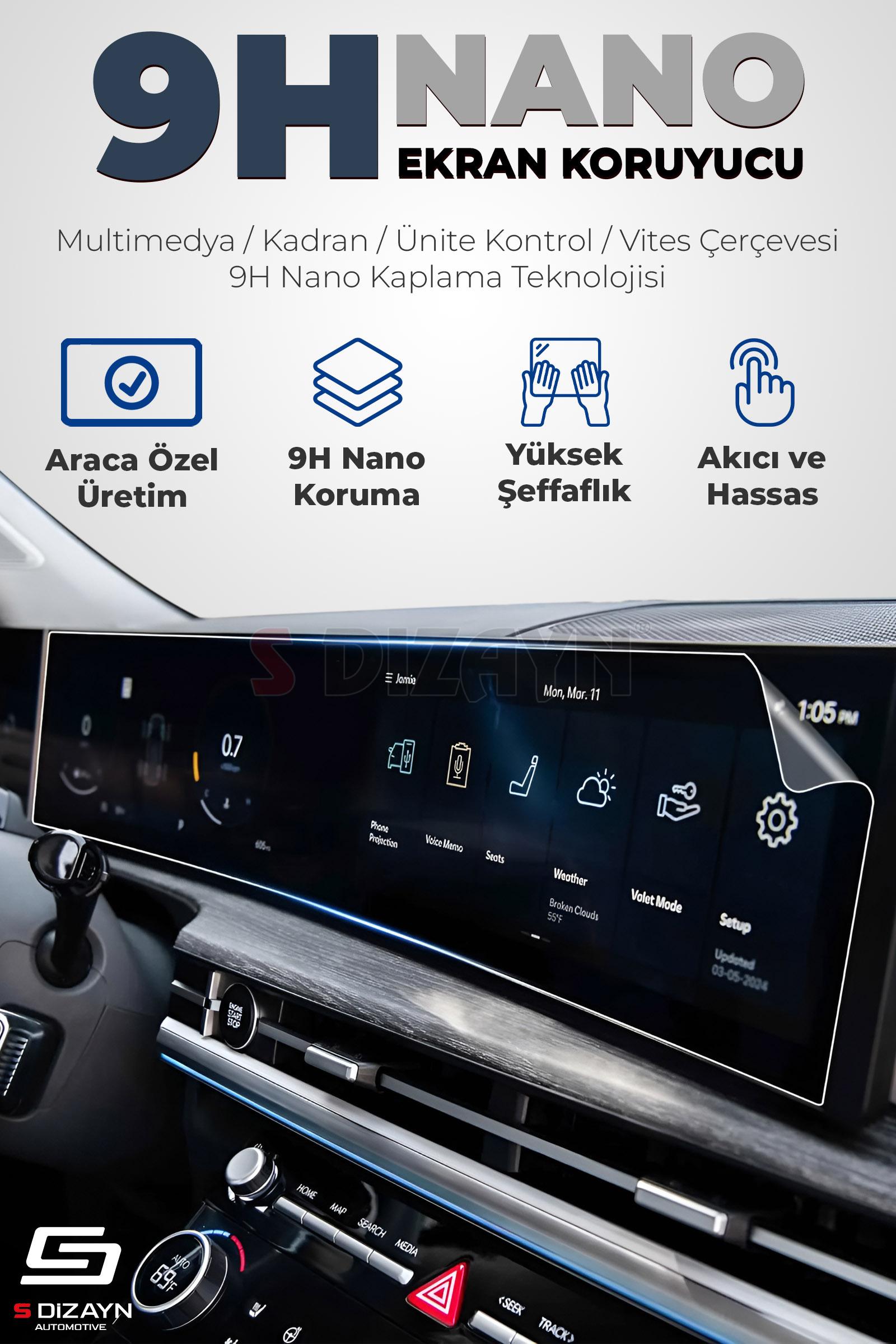 BYD Seal U EV 9H Nano Multimedya Ekran Koruyucu 15.6 İnç (MAT) 2024-2025 1