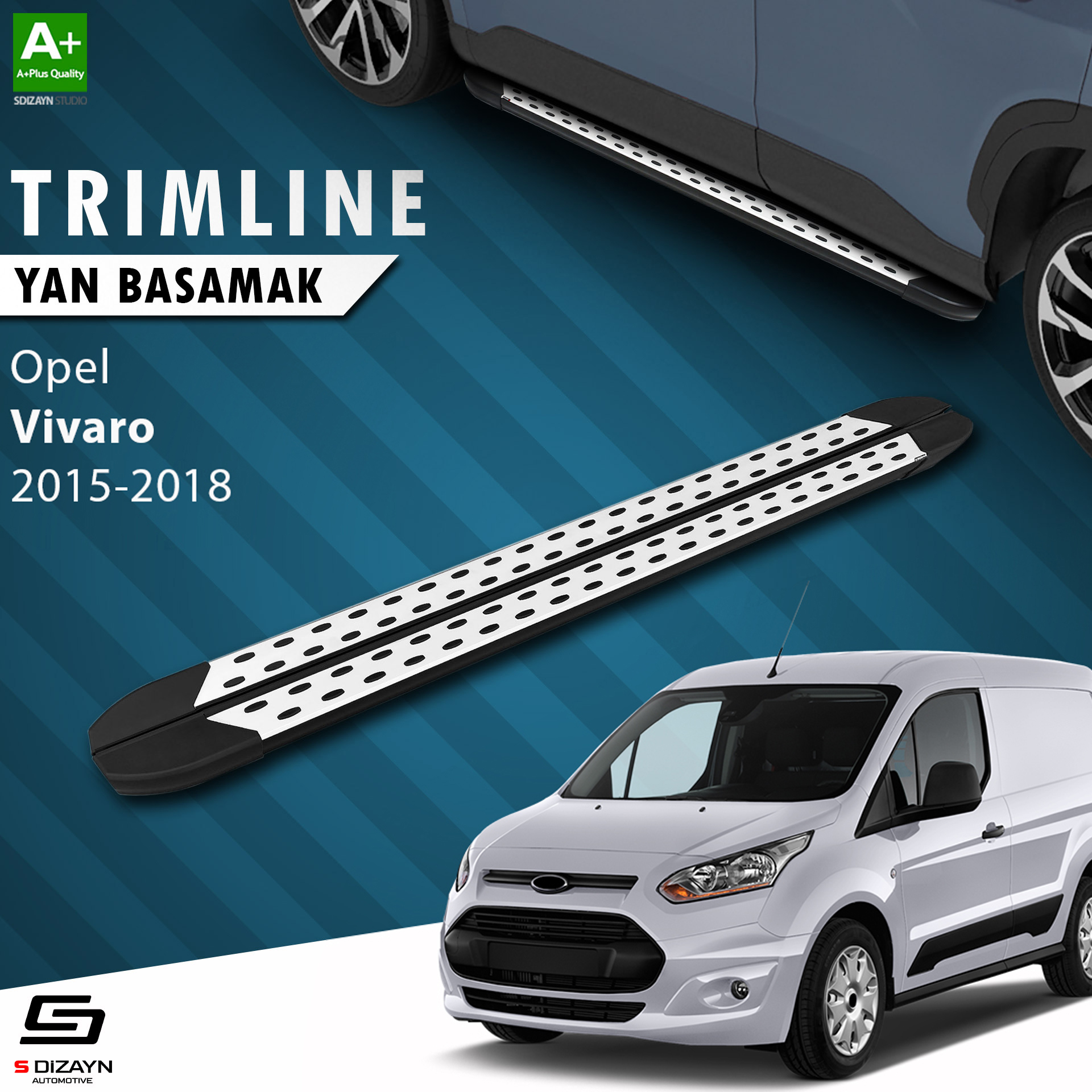 Opel Vivaro B SWB TrimLine Gri Side Step 213 Cm 2015-2018