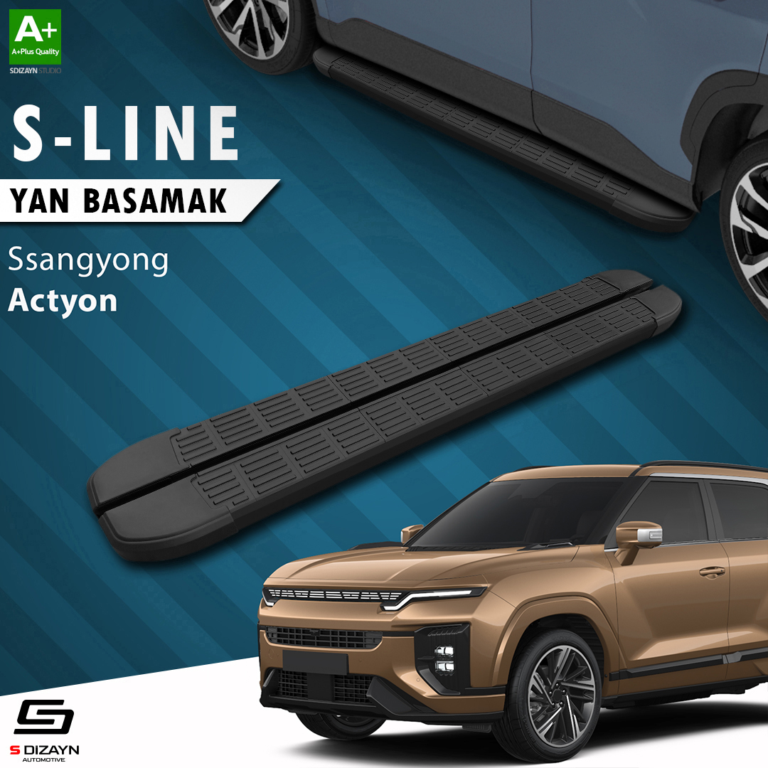 Ssangyong Actyon S-Line Siyah Yan Basamak 183 Cm 2024 Üzeri 1