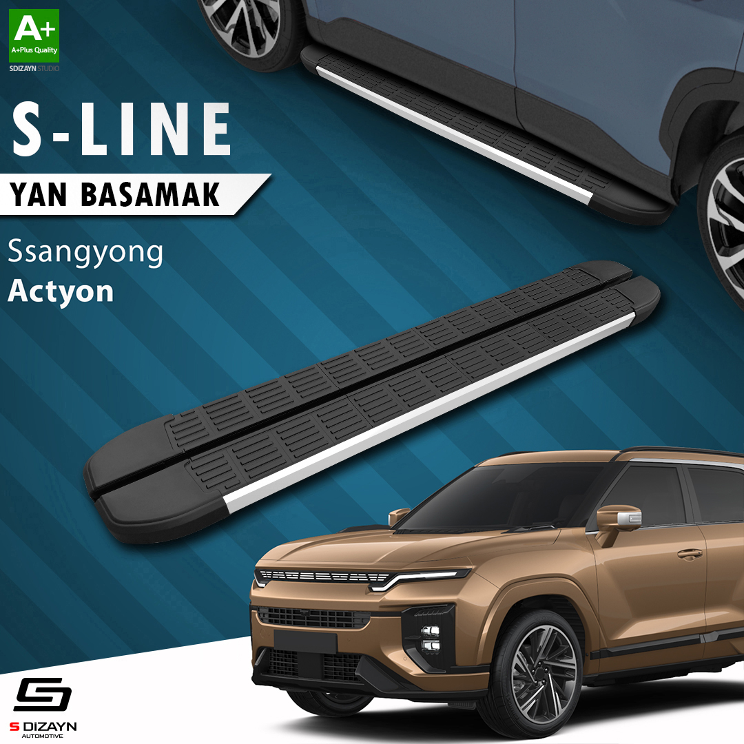 Ssangyong Actyon S-Line Aluminyum Yan Basamak 183 Cm 2024 Üzeri 1