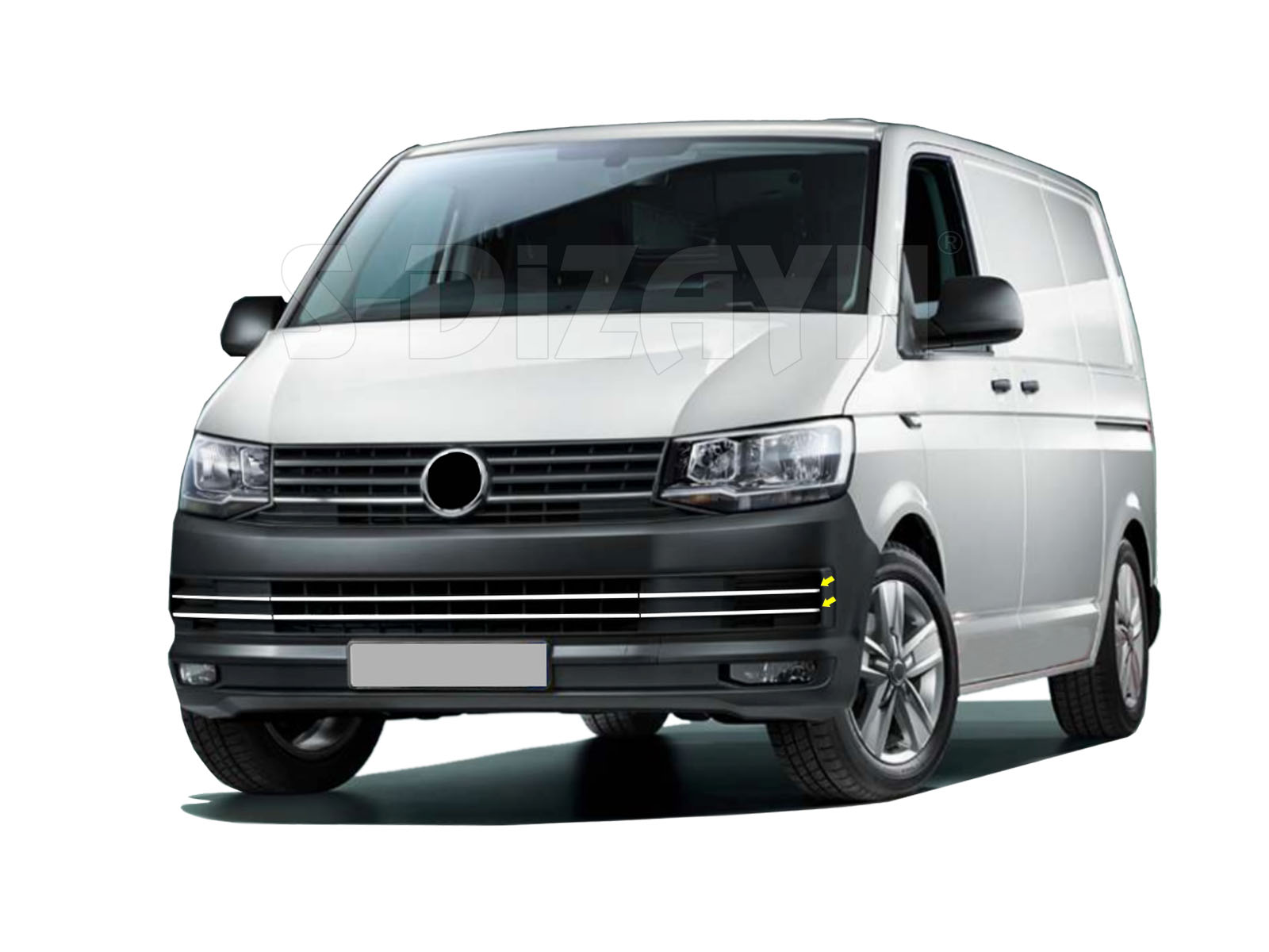 S-Dizayn VW T6 Transporter Krom Ön Tampon Çıtası 6 Prç. (Trendline) 2015 Üzeri