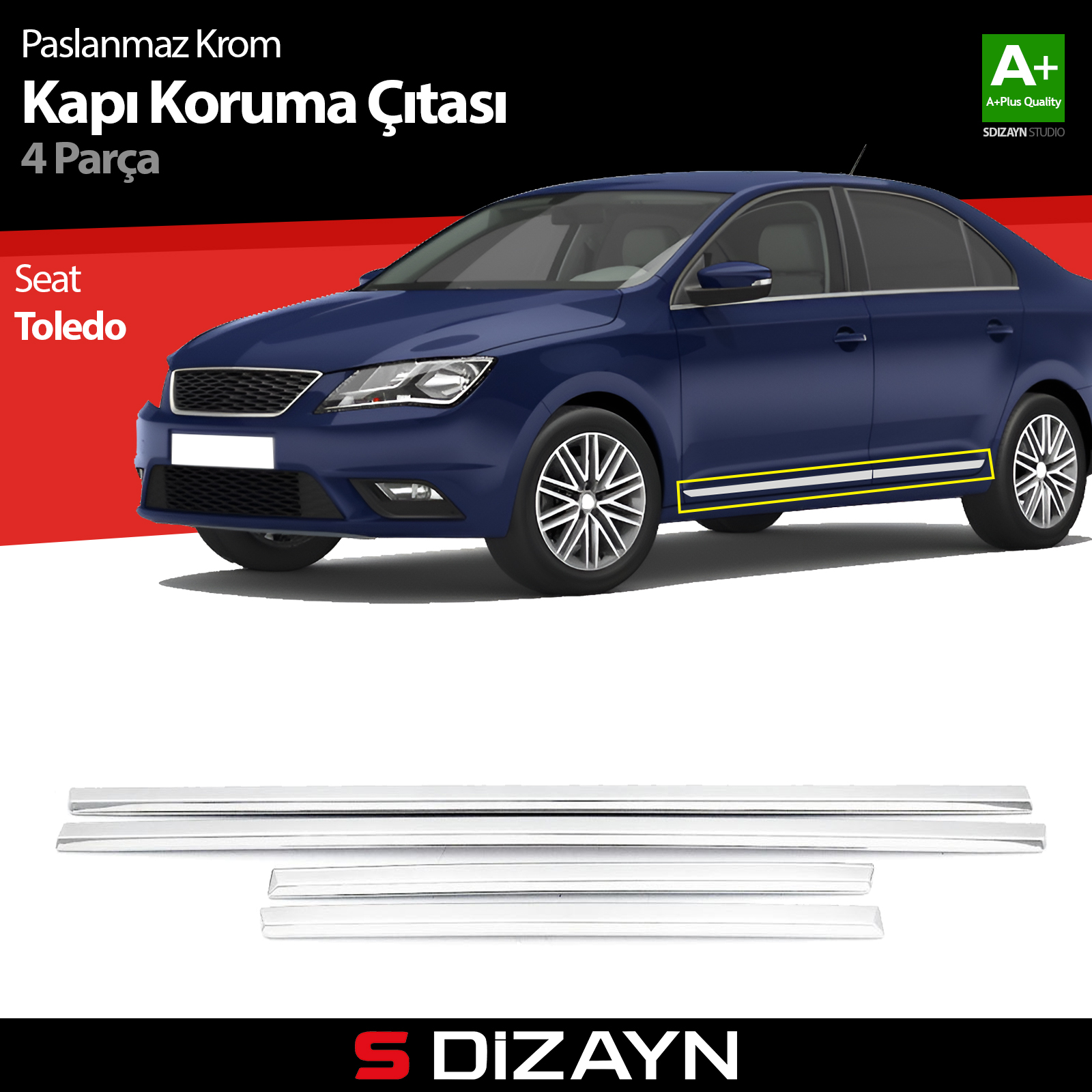 Seat Toledo Chrome Door Protection Trim 2013-2019