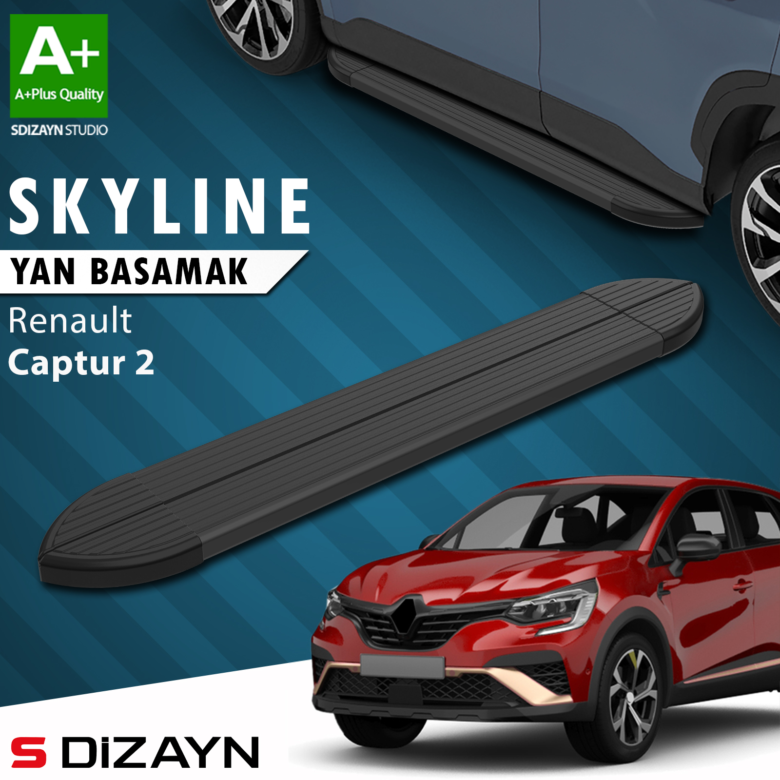 S-Dizayn Renault Captur 2 Skyline Black Side Step 183 Cm 2020 After A+ Quality 1