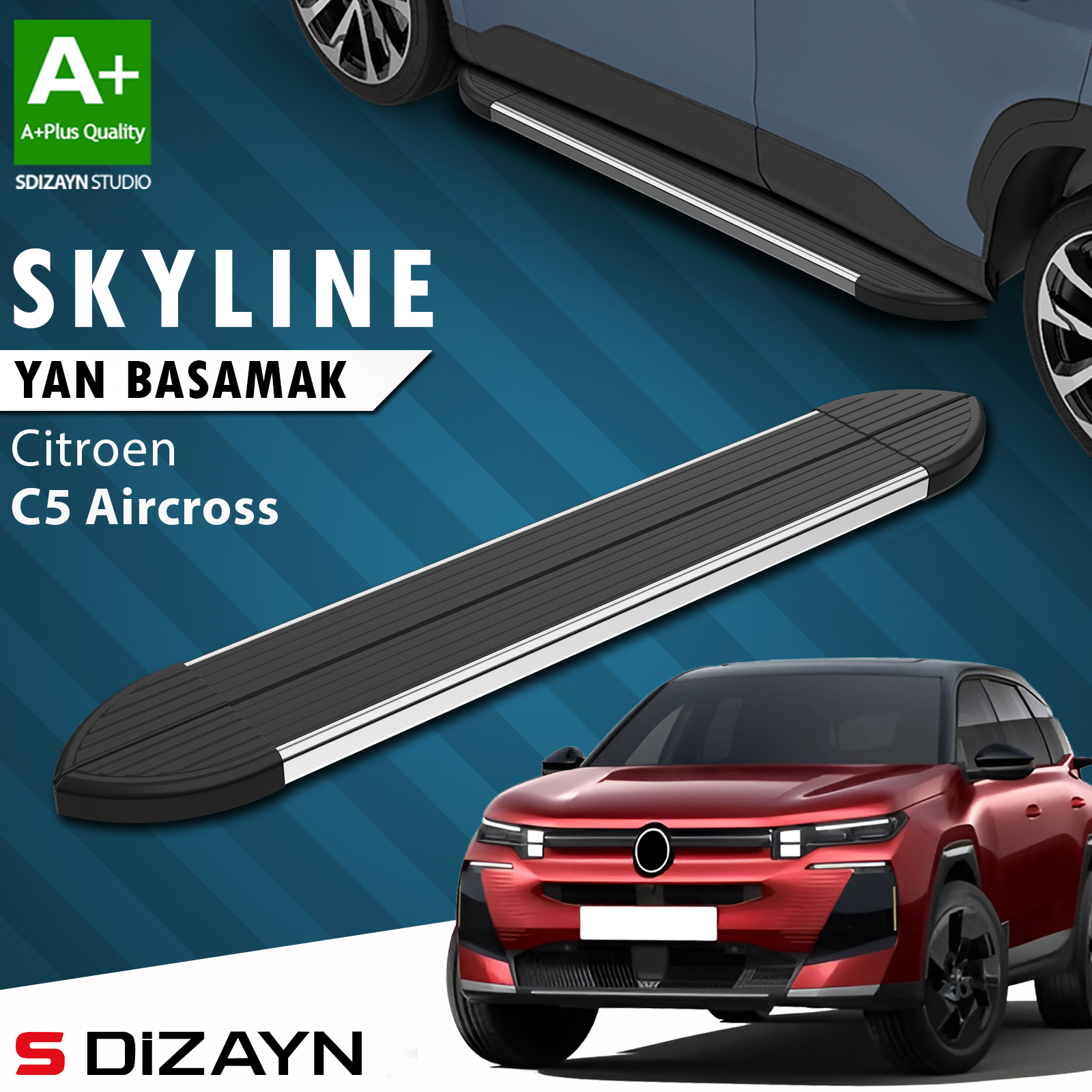 Citroen E-C5 Aircross Electric Skyline Chrome Side Step 193 Cm 2024 After 1