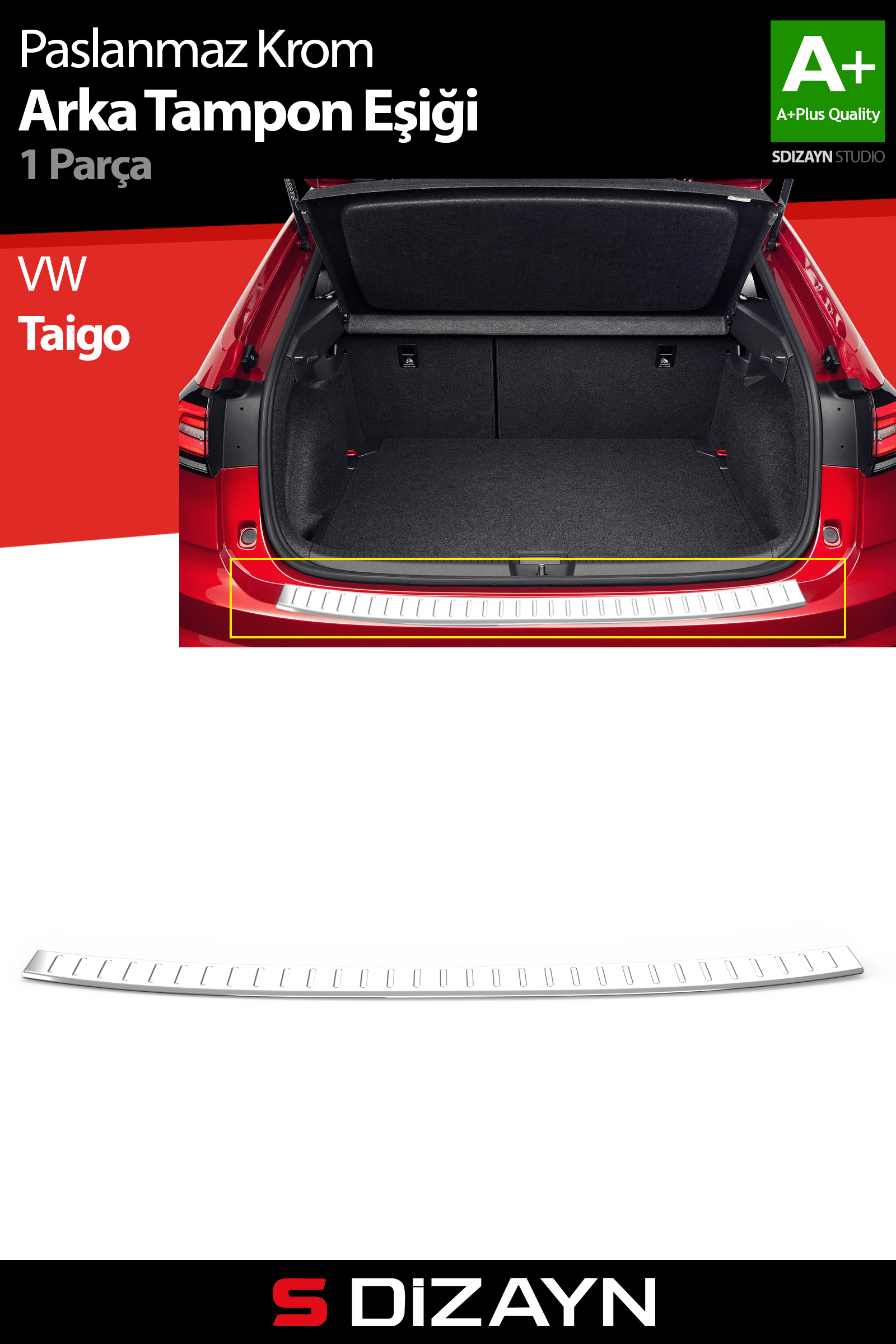 VW Taigo Krom Arka Tampon Eşiği 2020 Üzeri 1