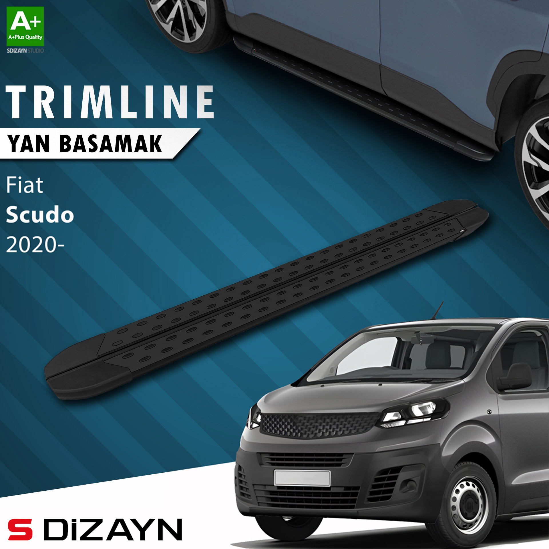 Fiat Scudo 3 LWB TrimLine Black Side Step 248 Cm 2020 After 1