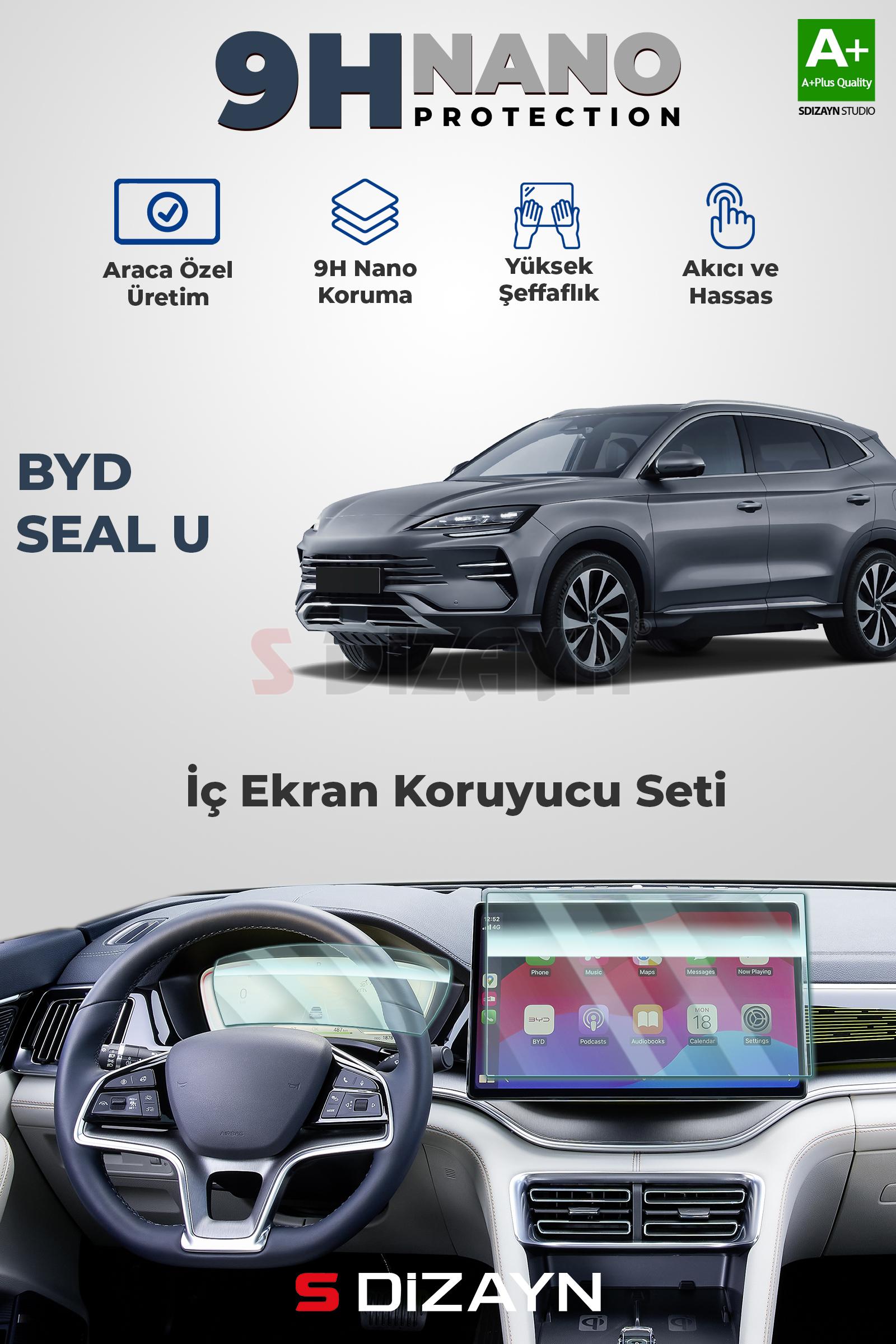 BYD Seal U 9H Nano Gösterge ve Multimedya Ekran Koruyucu (PARLAK) 2024 Üzeri 1