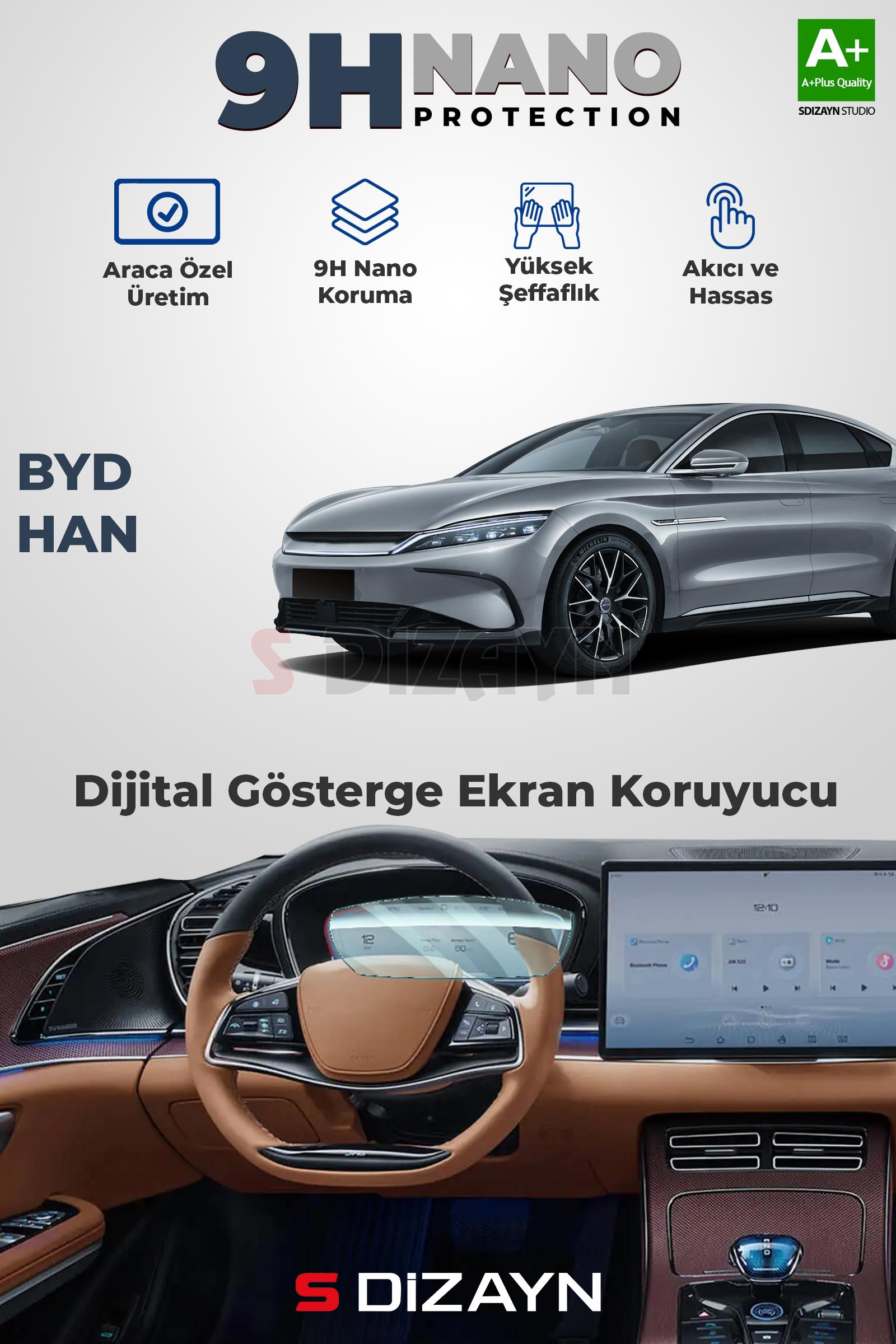 BYD Han 9H Nano Gösterge Ekran Koruyucu (PARLAK) 2024 Üzeri 1