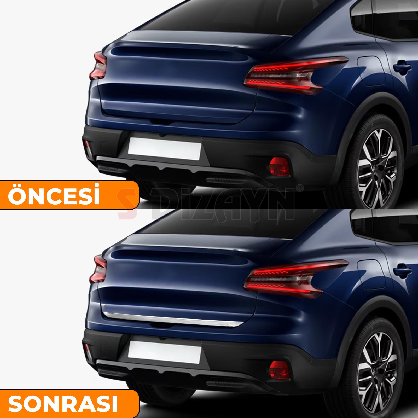 S-Dizayn Citroen C4X Krom Bagaj Alt Çıtası 2022 Üzeri A+ Kalite 5