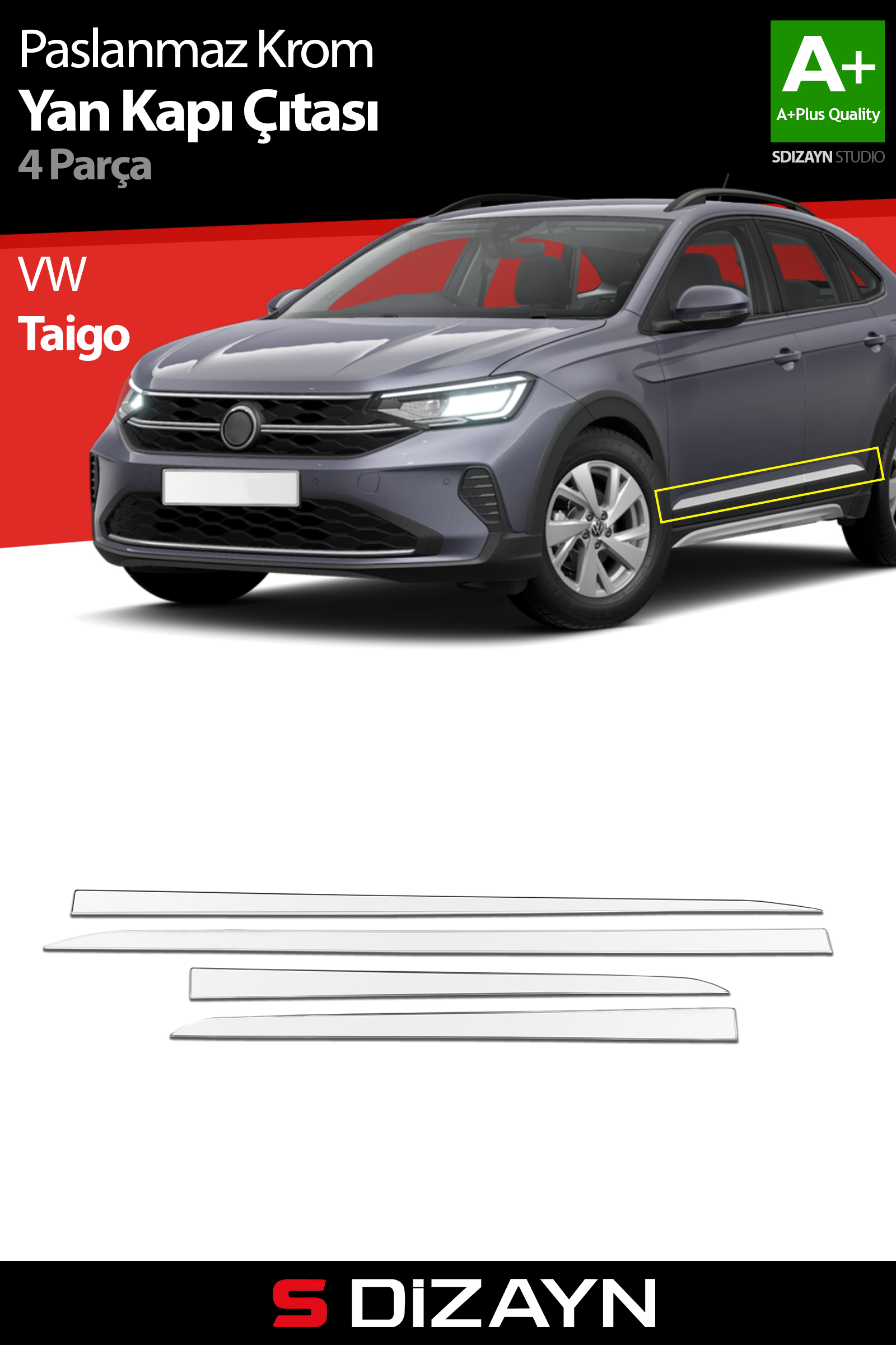Volkswagen Taigo Chrome Door Side Trim 2020 After 1
