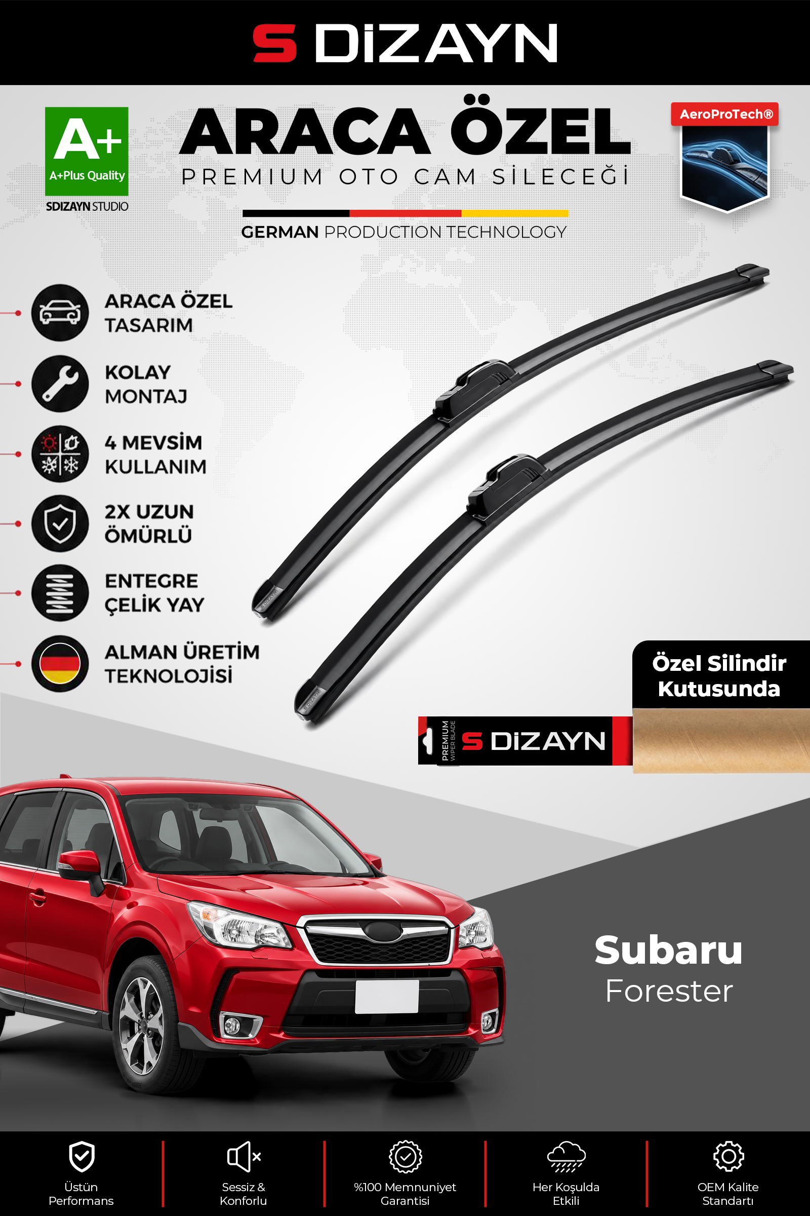 Subaru Forester Ön Cam Silecek Seti 2012-2018 Premium Araca Özel 65-40 Cm 1