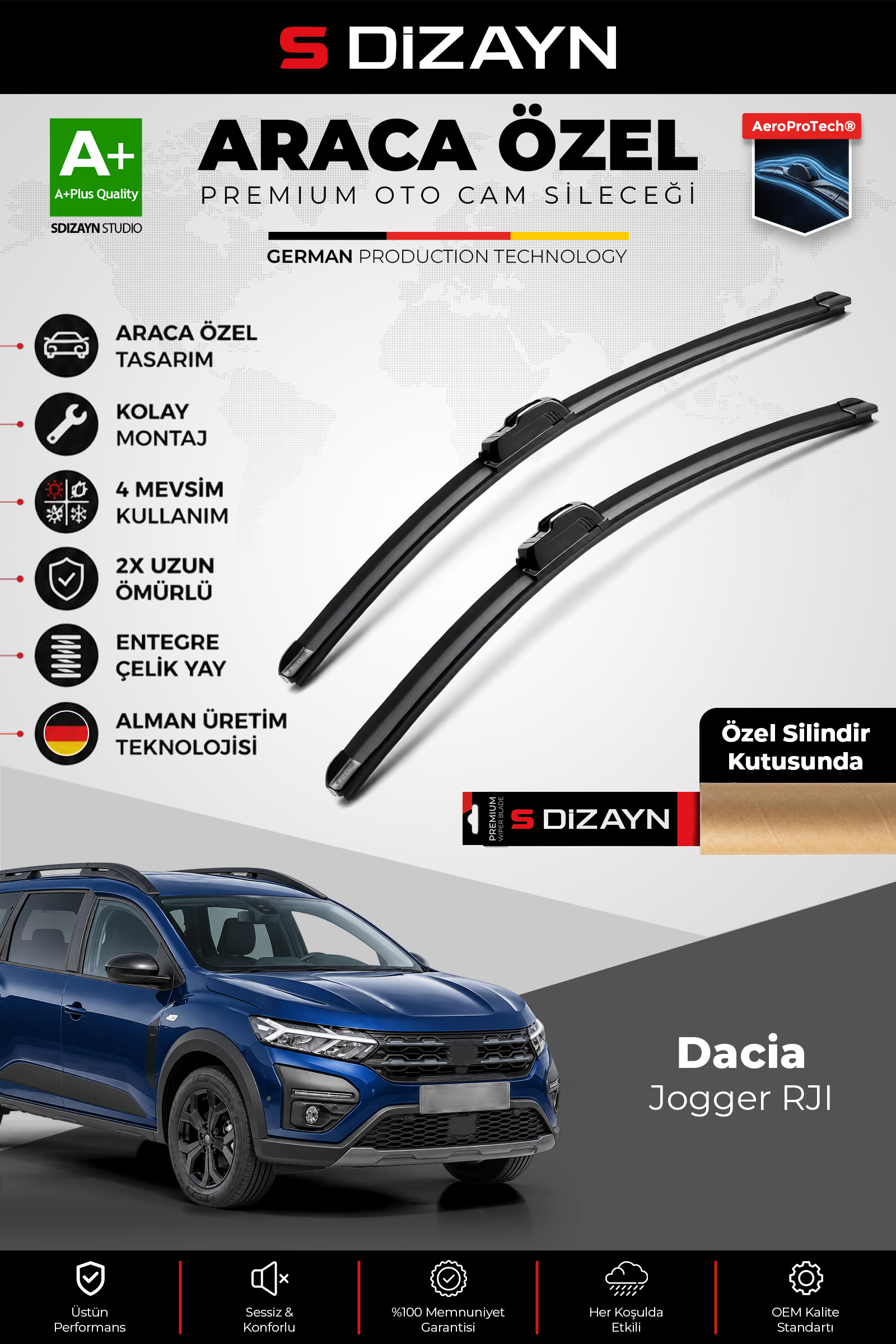 Dacia Jogger RJI Ön Cam Silecek Seti 2022 Üzeri Premium Araca Özel 60-40 Cm 1