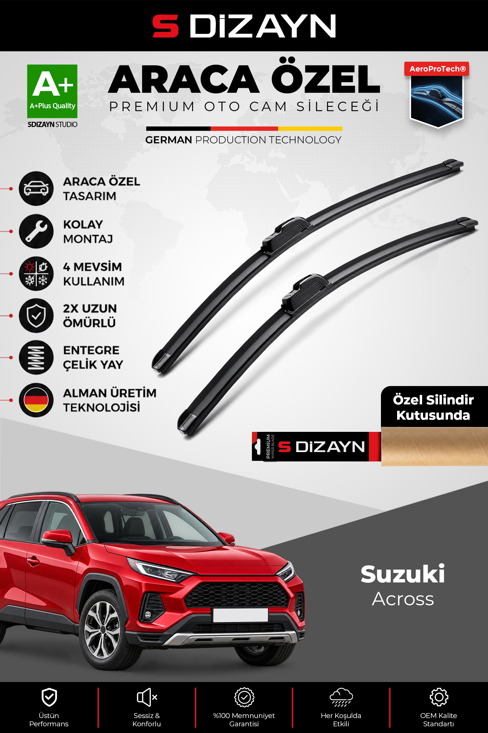 Suzuki Across Ön Cam Silecek Seti 2020 Üzeri Premium Araca Özel 65-40 Cm 1