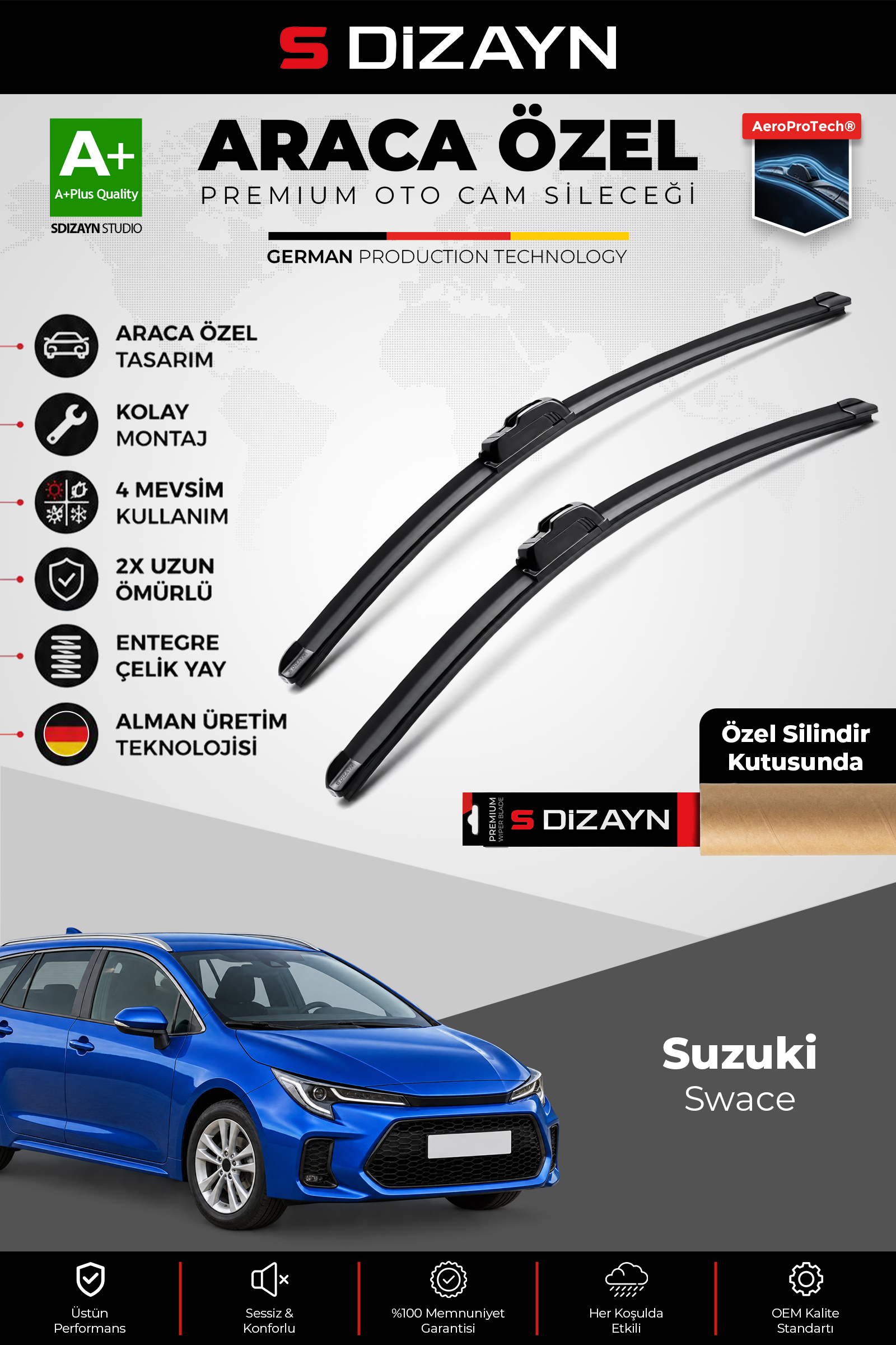 Suzuki Swace Ön Cam Silecek Seti 2020 Üzeri Premium Araca Özel 70-35 Cm 1