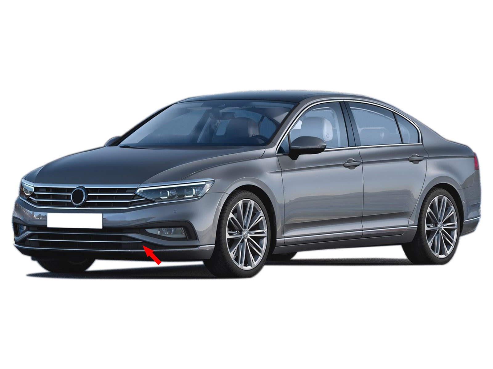 S-Dizayn VW Passat B8.5 Krom Ön Tampon Çıtası 2019 ve Üzeri S-Dizayn #4