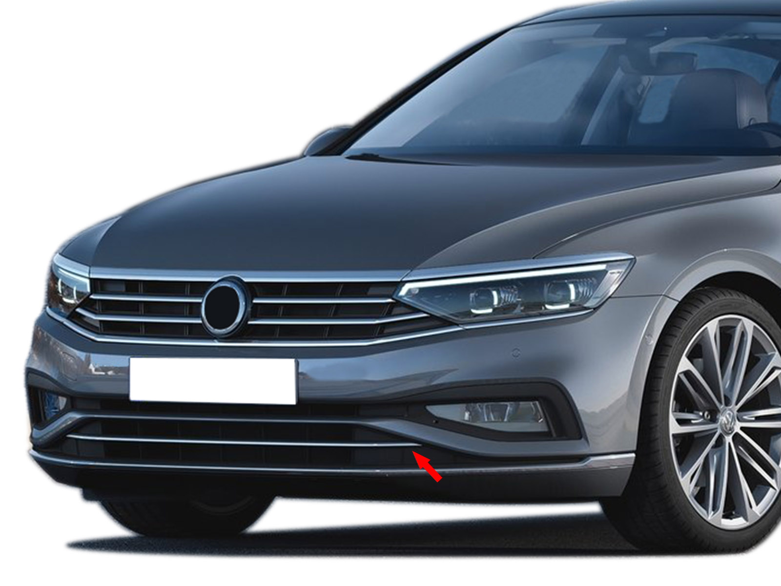 S-Dizayn VW Passat B8.5 Krom Ön Tampon Çıtası 2019 ve Üzeri S-Dizayn #5