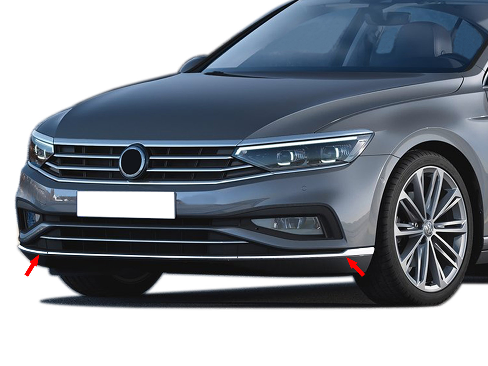 S-Dizayn VW Passat B8.5 Krom Ön Tampon Alt Çıtası 3 Parça 2019 ve Üzeri S-Dizayn #5