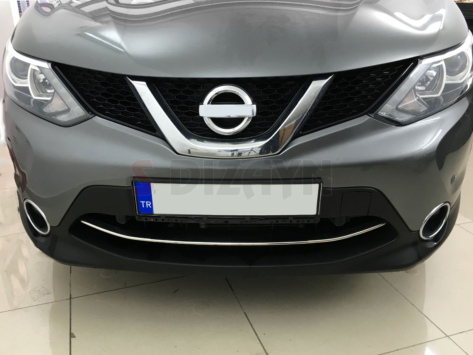 S-Dizayn Nissan Qashqai Krom Ön Tampon Çıtası 2014-2017 #5