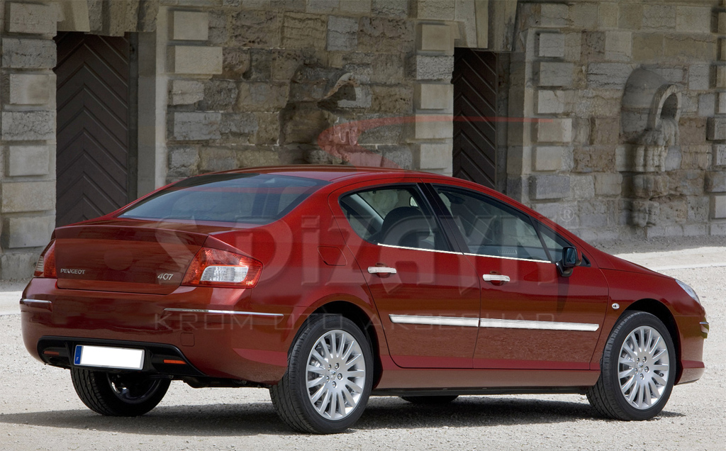 Peugeot 407 Chrome Side Door Trim 4 Piece 2004-2010 1
