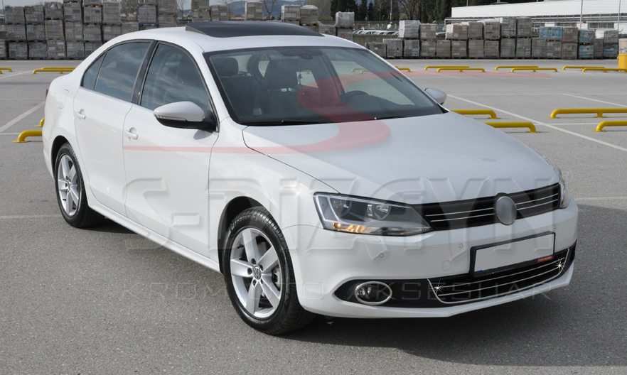 S-Dizayn VW Jetta Krom Ön Tampon Çıta 2 Prç 2011-2014 #4