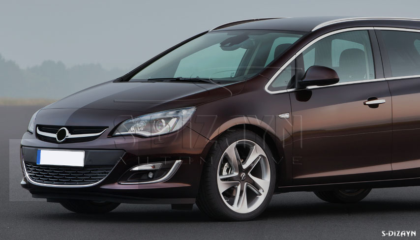 S-Dizayn Opel Astra J Krom Ön Tampon Çıtası 2012 Üzeri #5