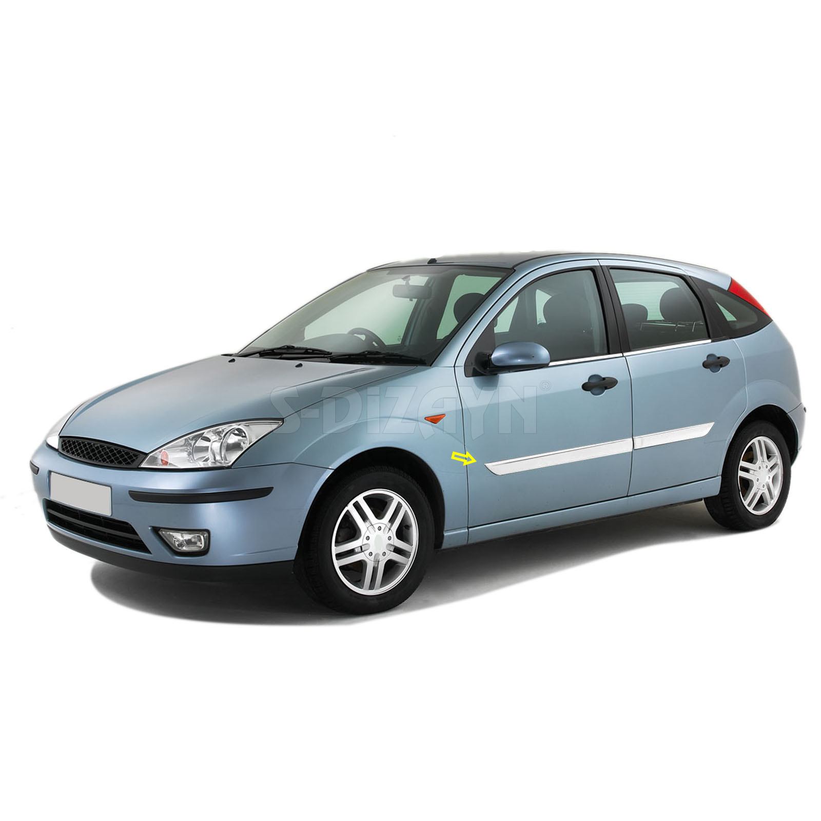 Ford Focus 1 Chrome Side Door Trim 4 Piece 1998-2005 1