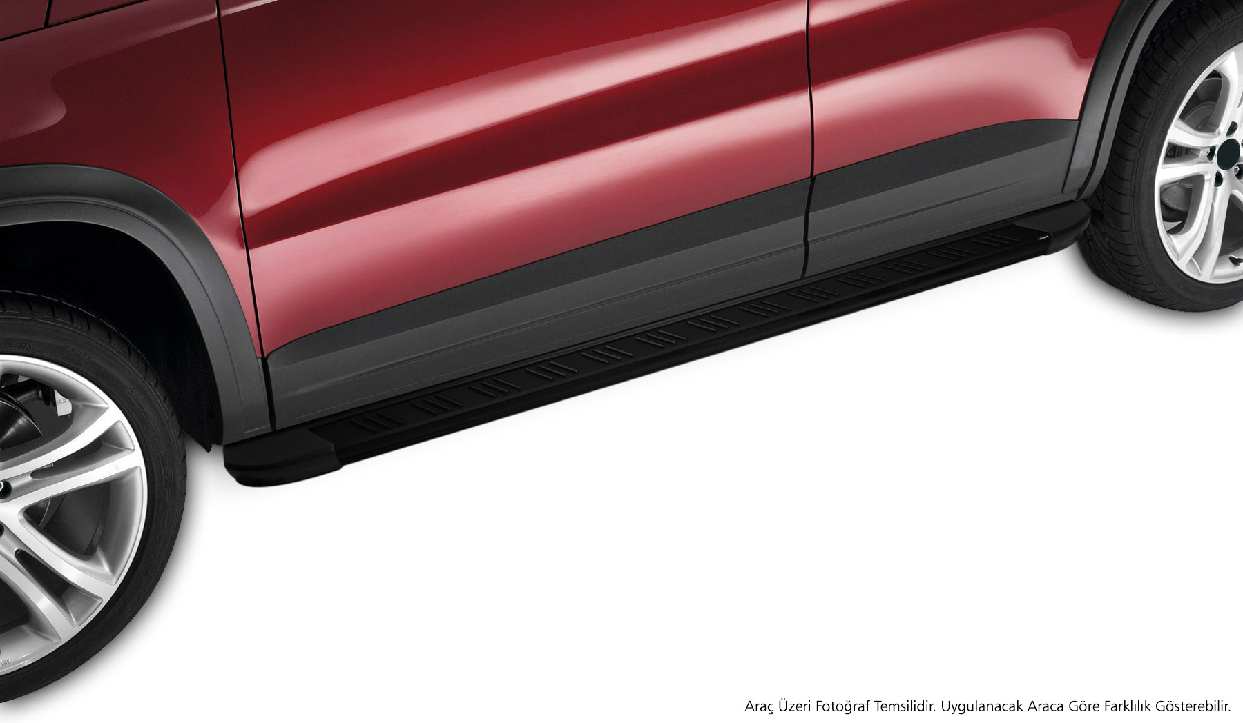 S-Dizayn Ford Tourneo Custom Uzun Şase M-Line Siyah Yan Basamak 246 Cm 2012 Üzeri
