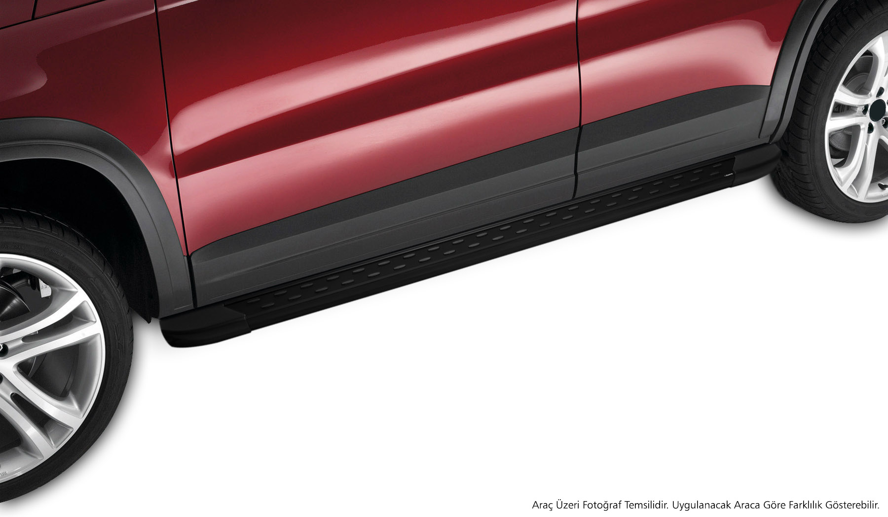 S-Dizayn Ford Tourneo Custom Uzun Şase TrimLine Siyah Yan Basamak 246 Cm 2012 Üzeri