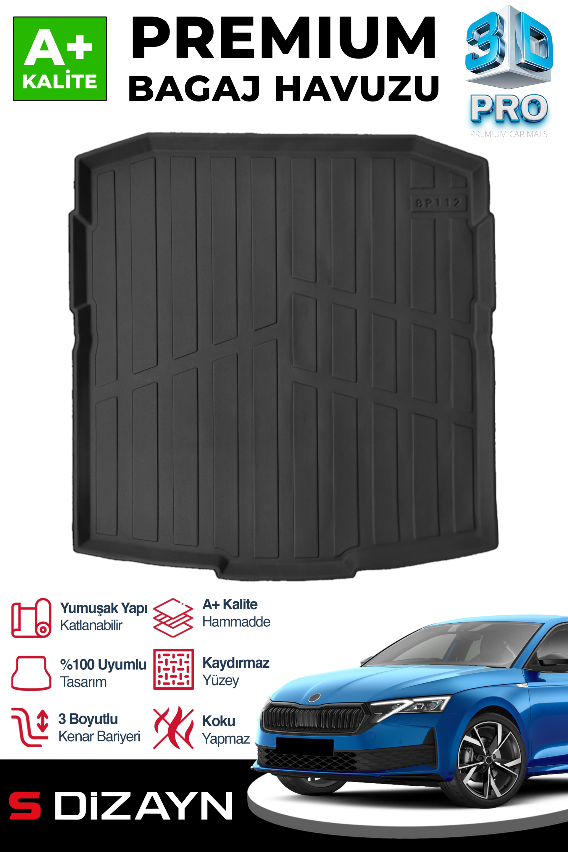 Skoda Octavia 3D Pro Trunk Mats 2024 After A+ Quality 1