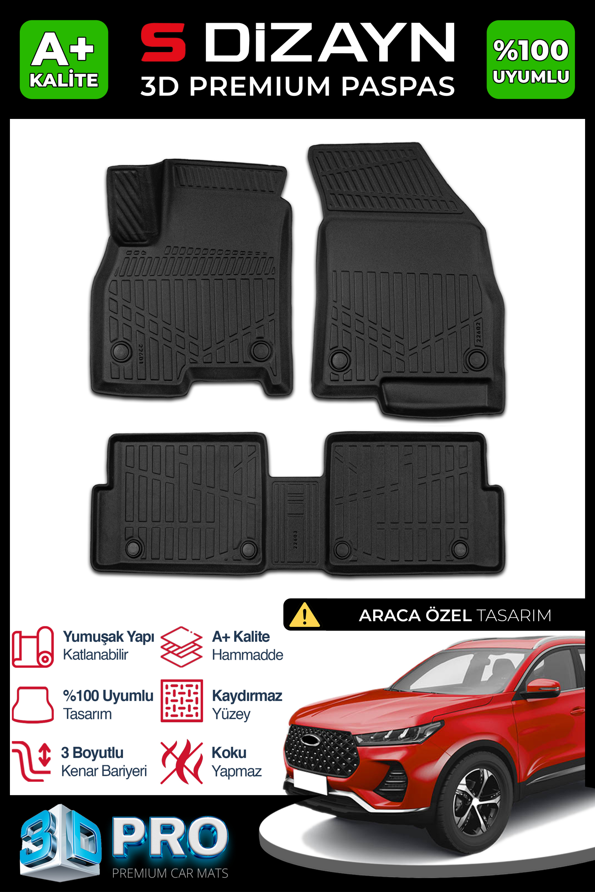 Chery Tiggo 7 Pro 3D Plus Car Mats 2022-2025 1