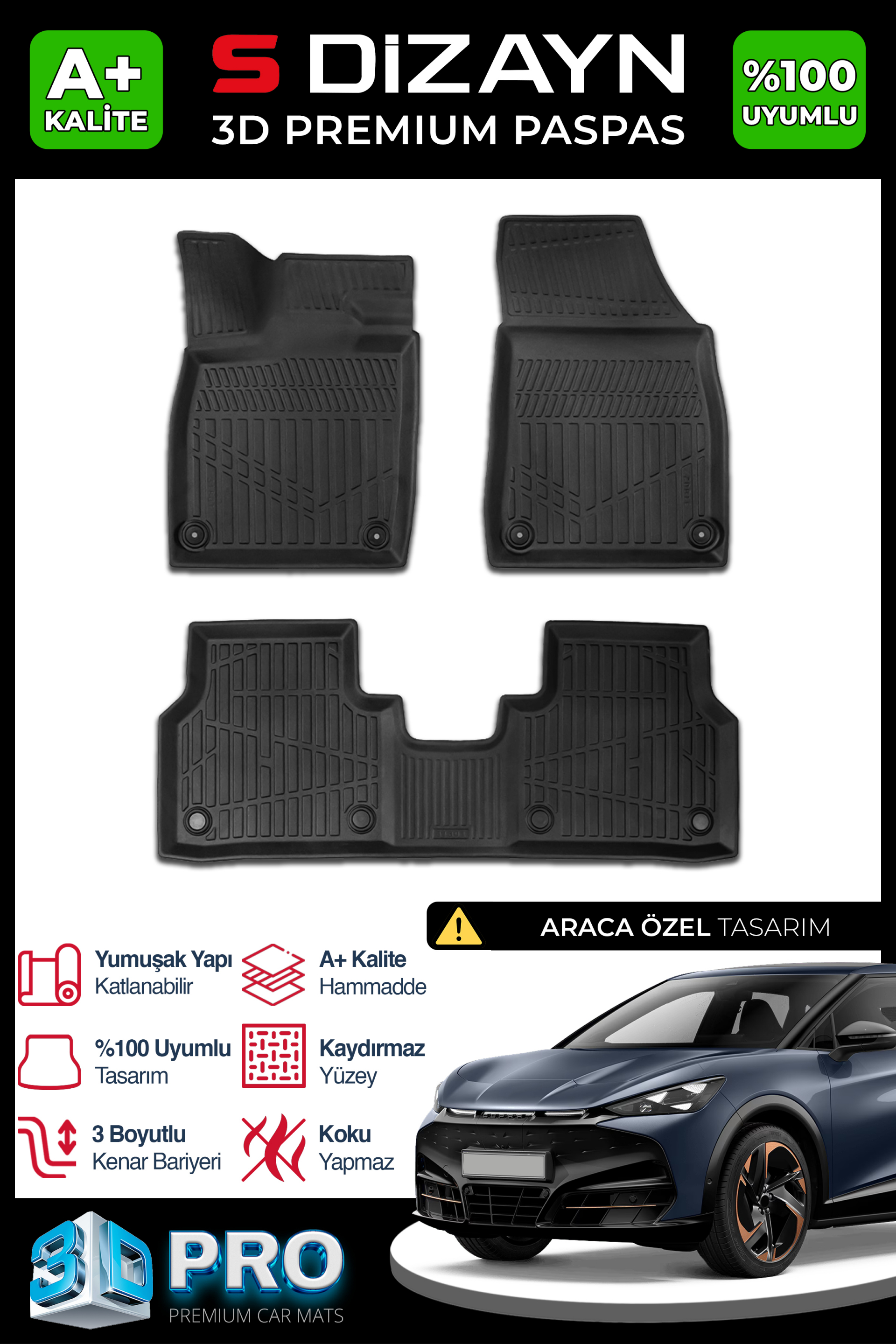 Cupra Tavascan 3D Pro Car Mats 2023 After A+ Quality 1