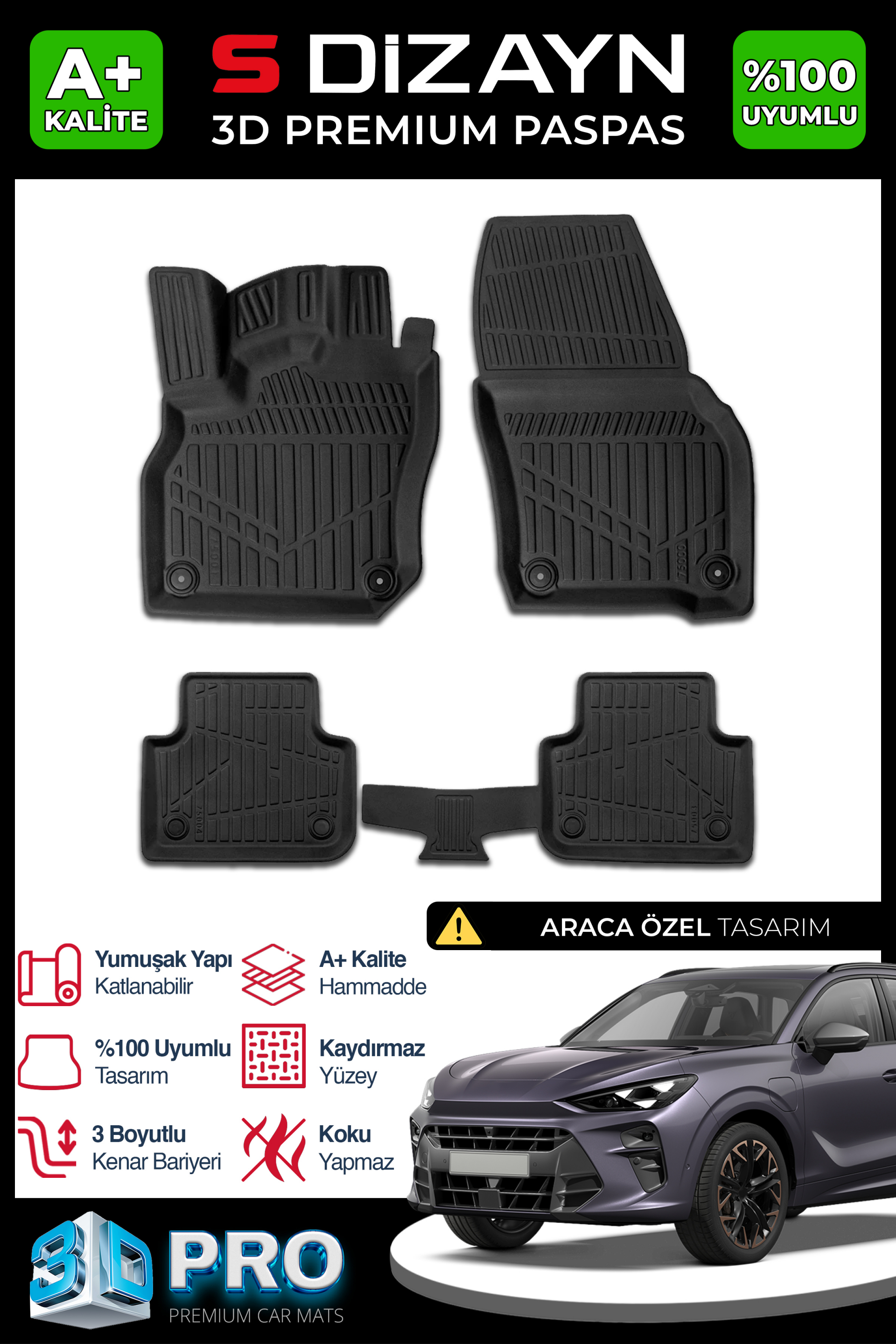 Cupra Terramar 3D Pro Car Mats 2024 After A+ Quality 1