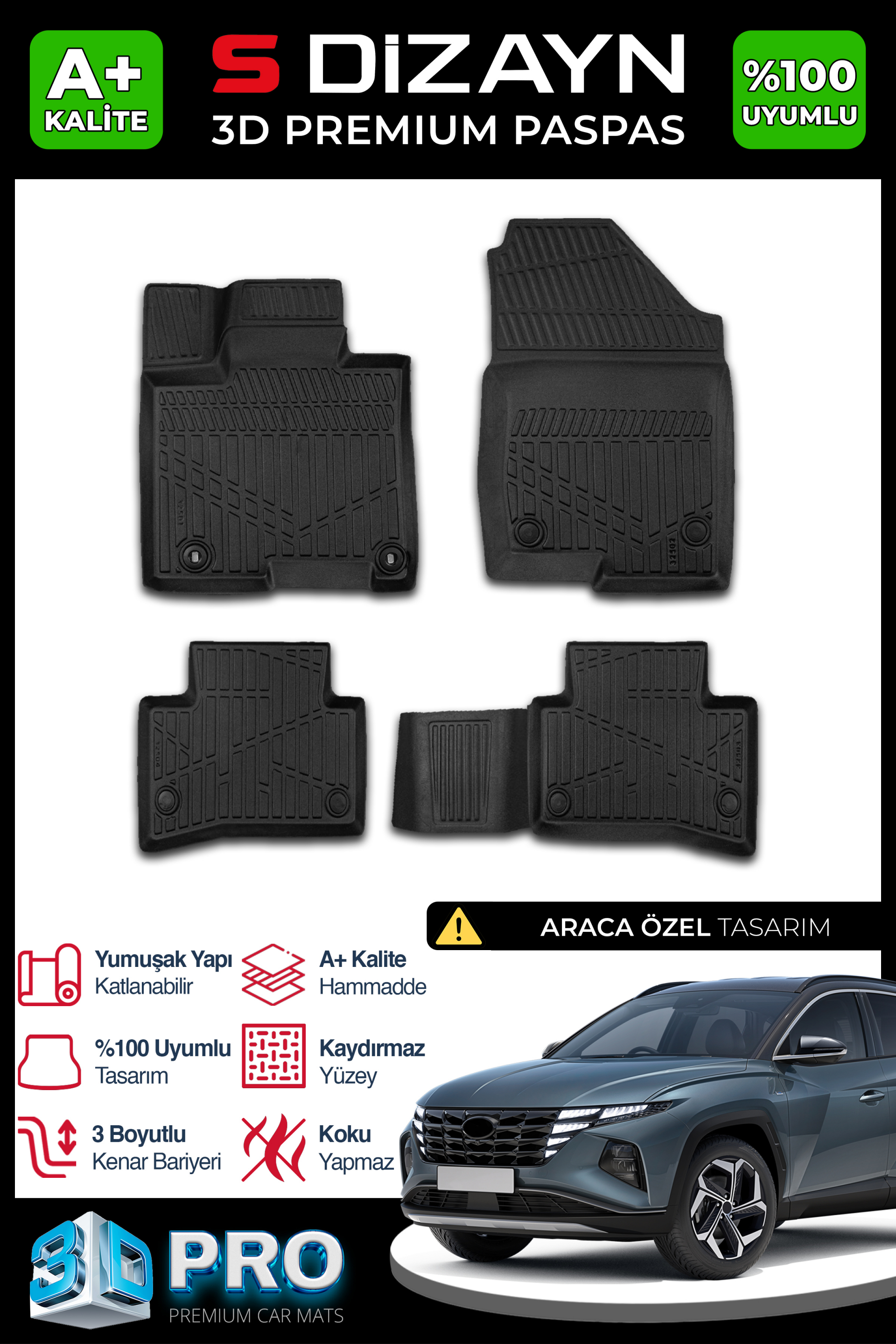 Hyundai Tucson 3D Plus Car Mats 2021 After A+ Quality 1
