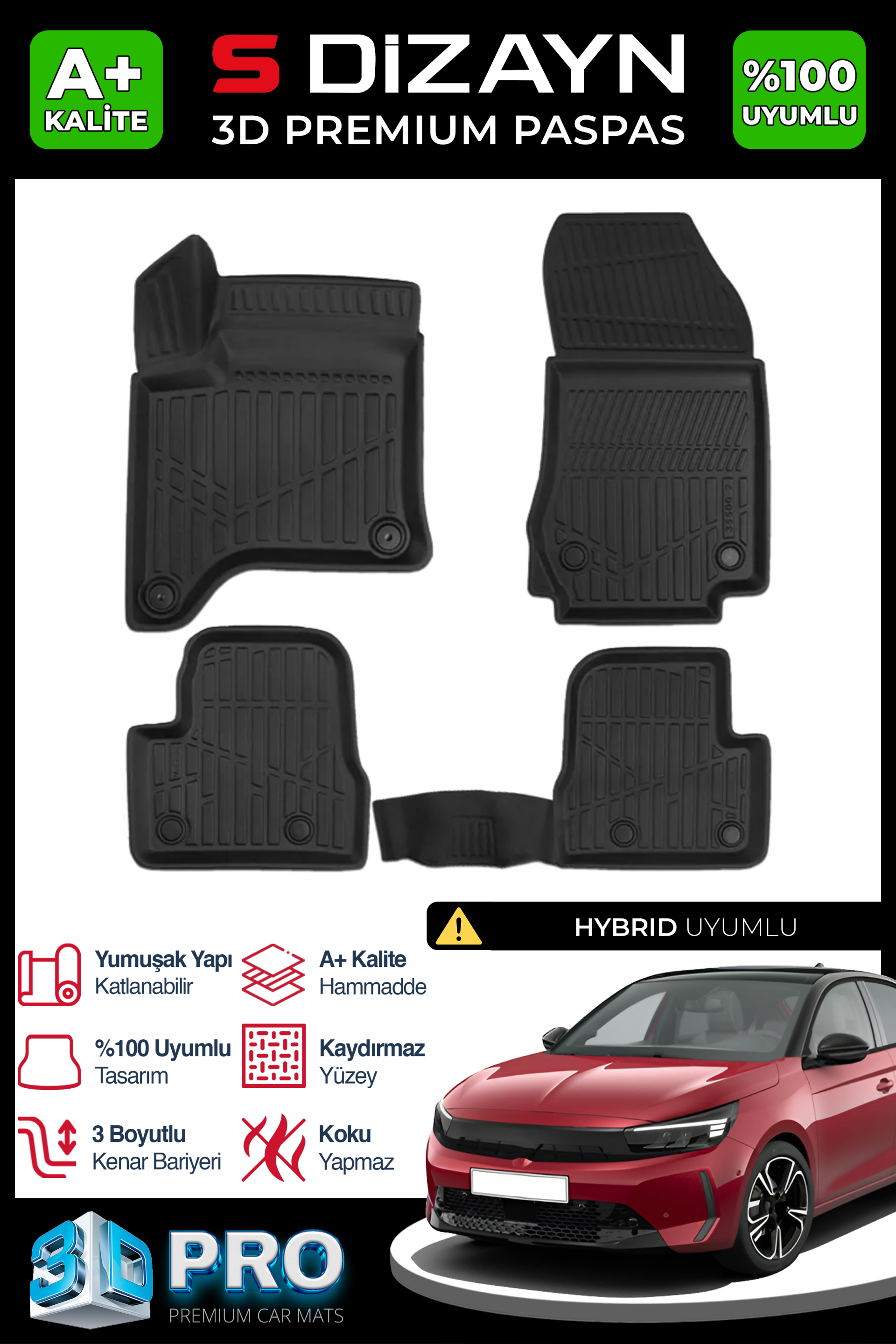 Opel Corsa F Hybrid 1.2 3D Pro Havuzlu Paspas 2025 Üzeri 1