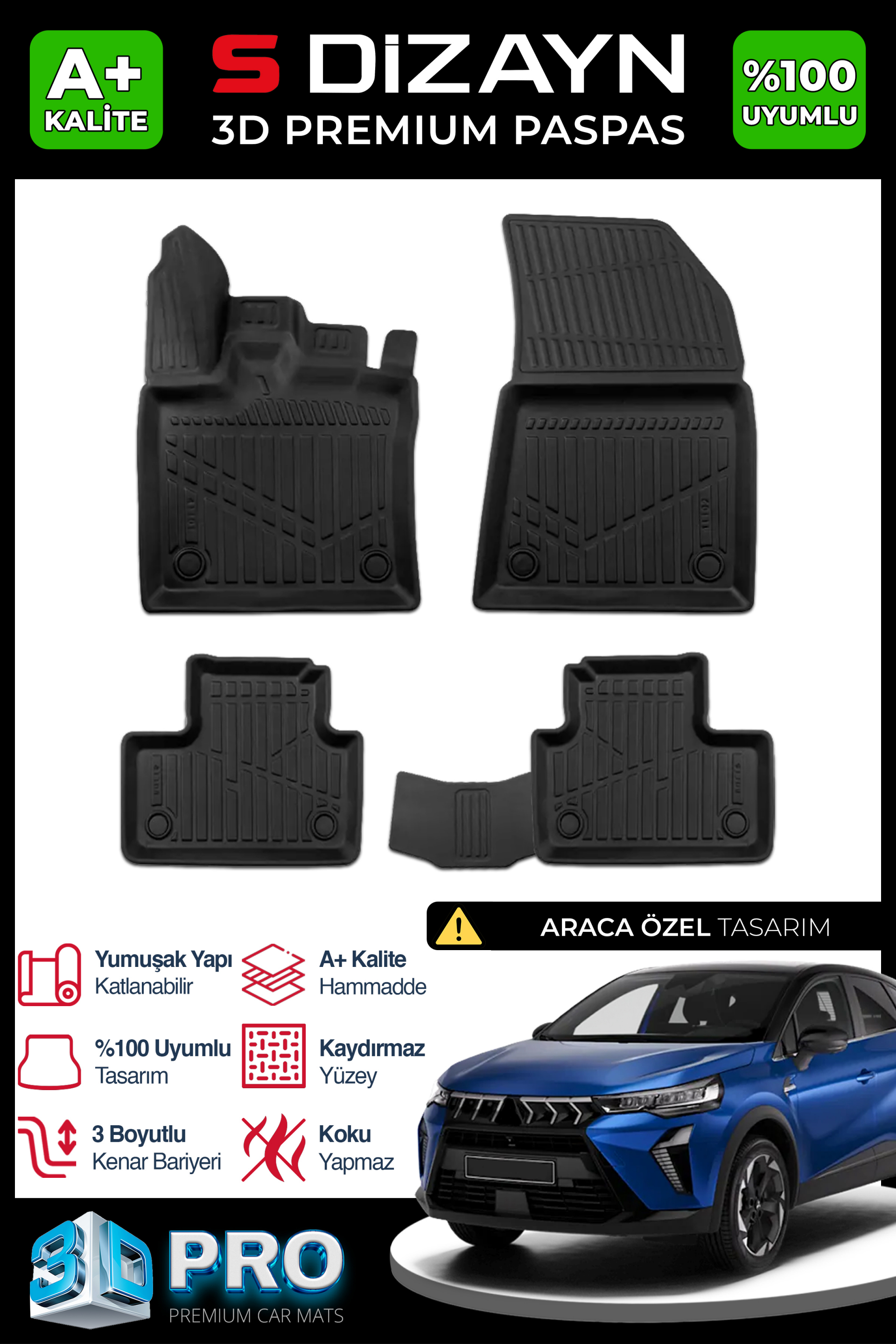 Mitsubishi Asx 3D Pro Car Mats 2023 After