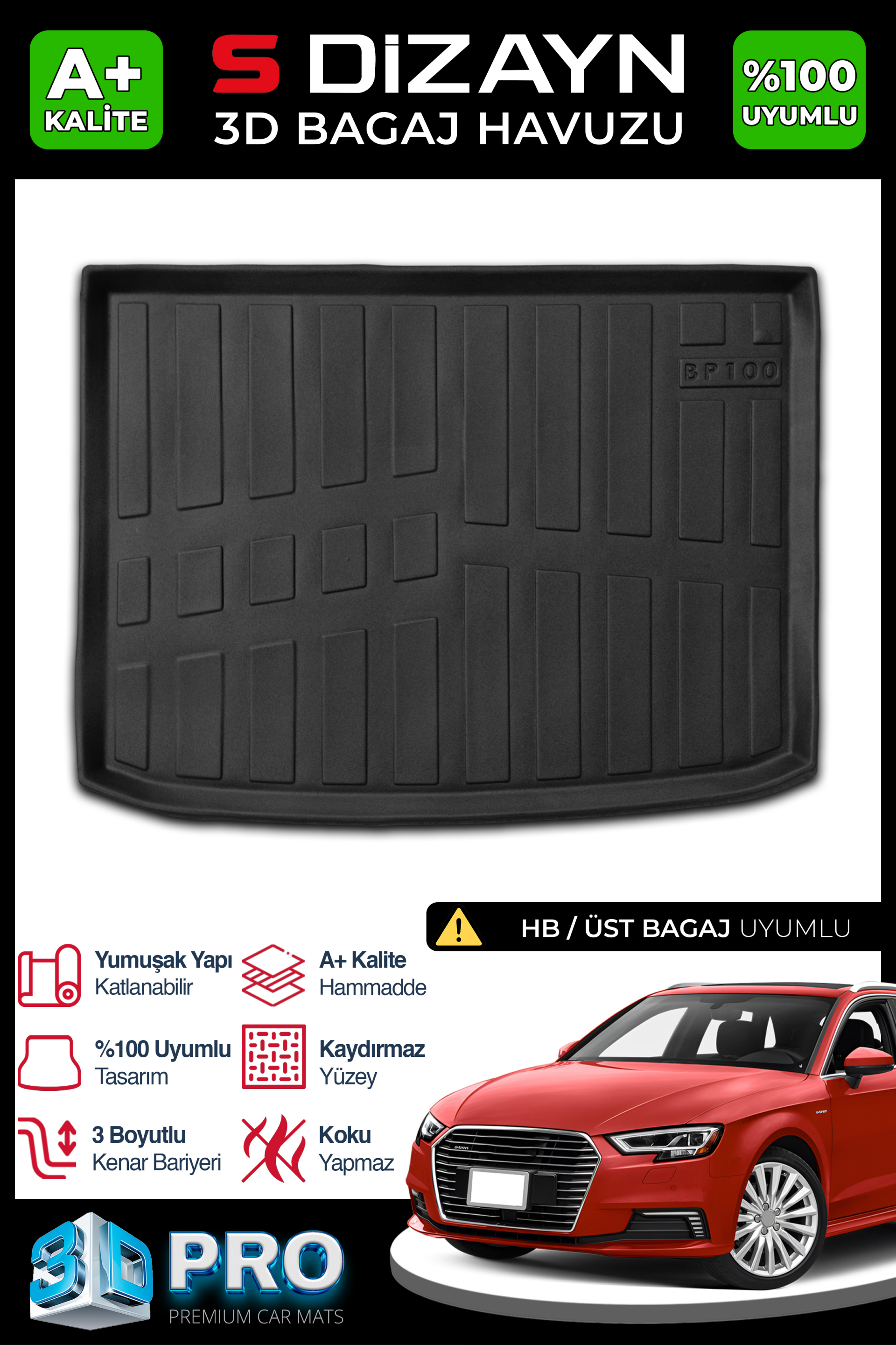 Peugeot 308 3D Pro Trunk Mats 2022 After A+ Quality 1