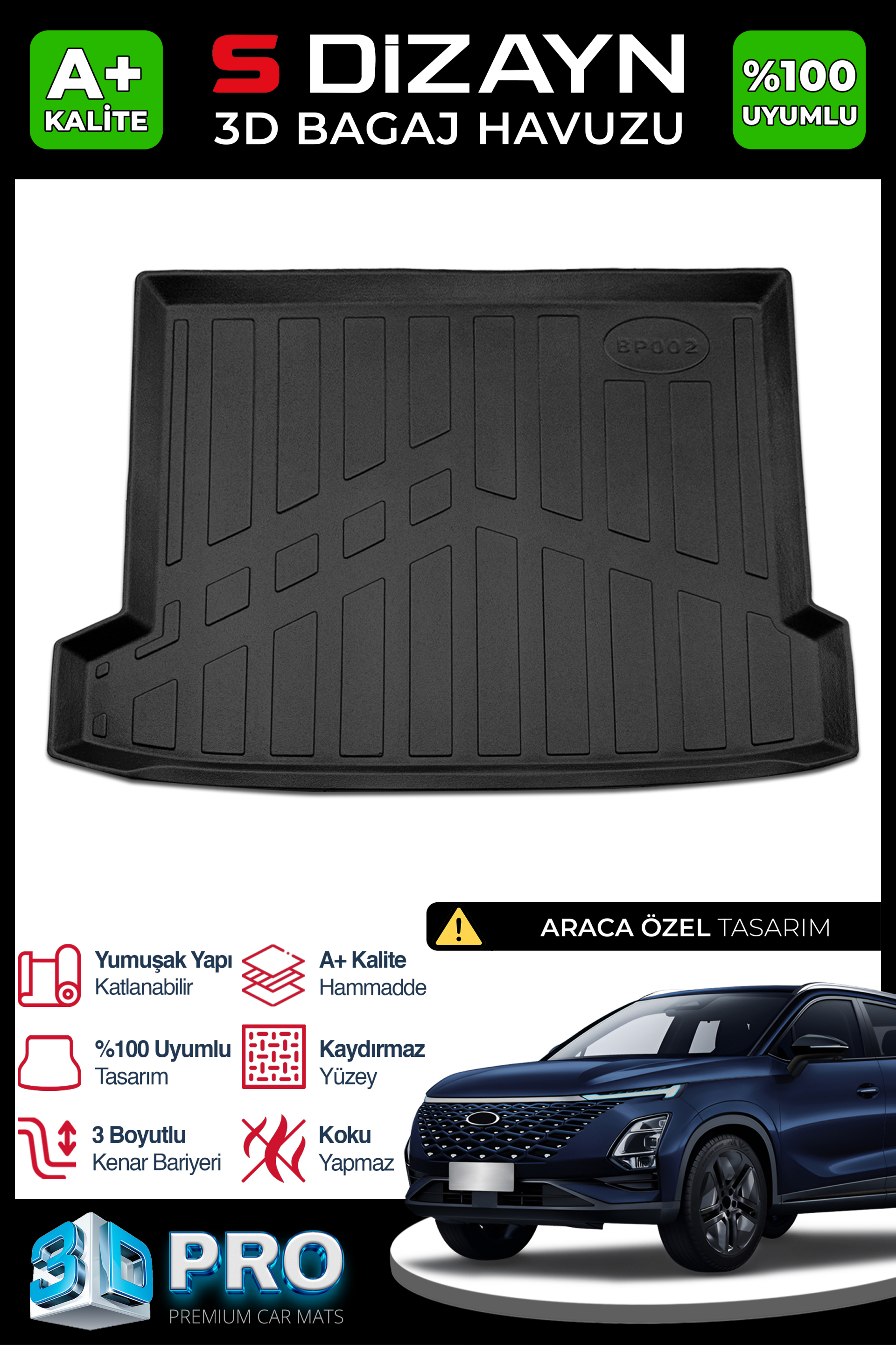 Chery Omoda 5 3D Pro Bagaj Havuzu 2022 Üzeri 1