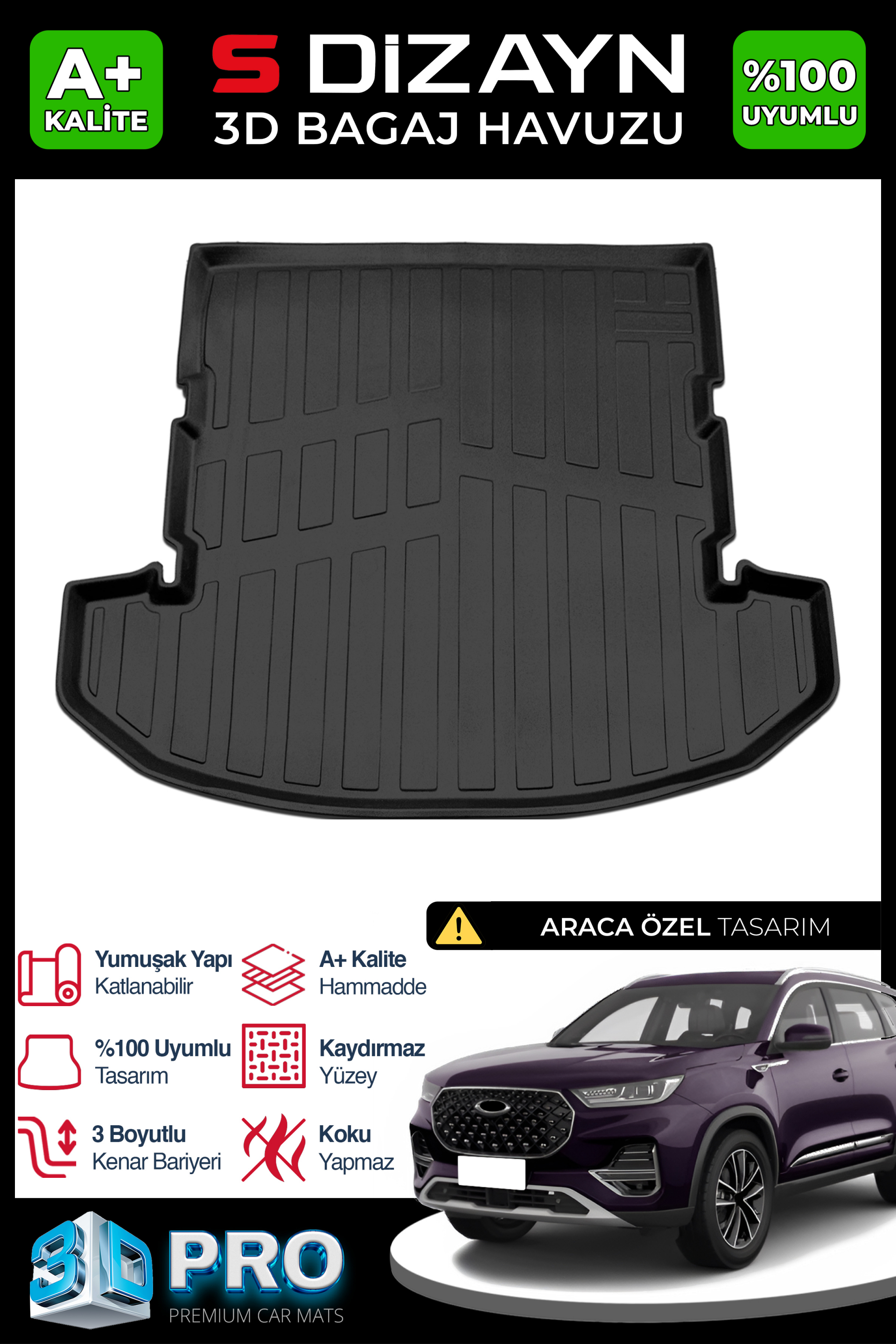 Chery Tiggo 8 Pro 3D Pro Bagaj Havuzu 2022 Üzeri 1