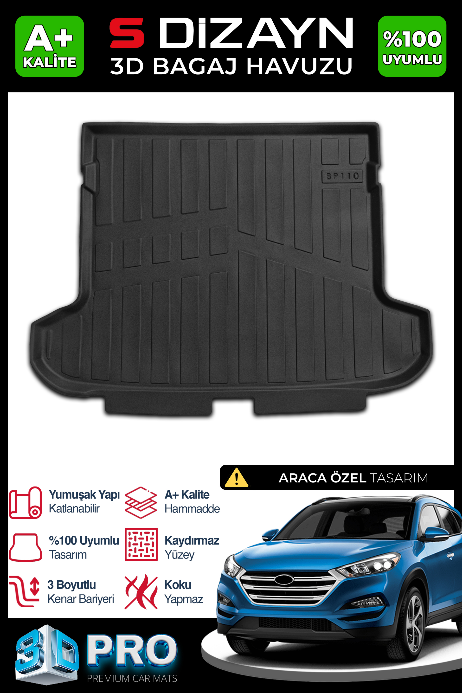 Hyundai Tucson 3D Pro Bagaj Havuzu 2015-2021 1