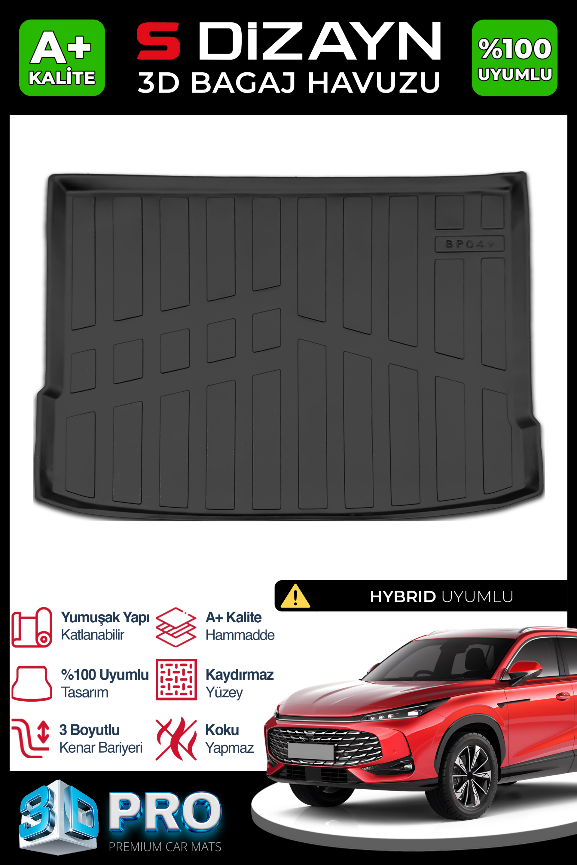 MG HS Turbo Hybrid 3D Pro Trunk Mats 2024 After A+ Quality 1